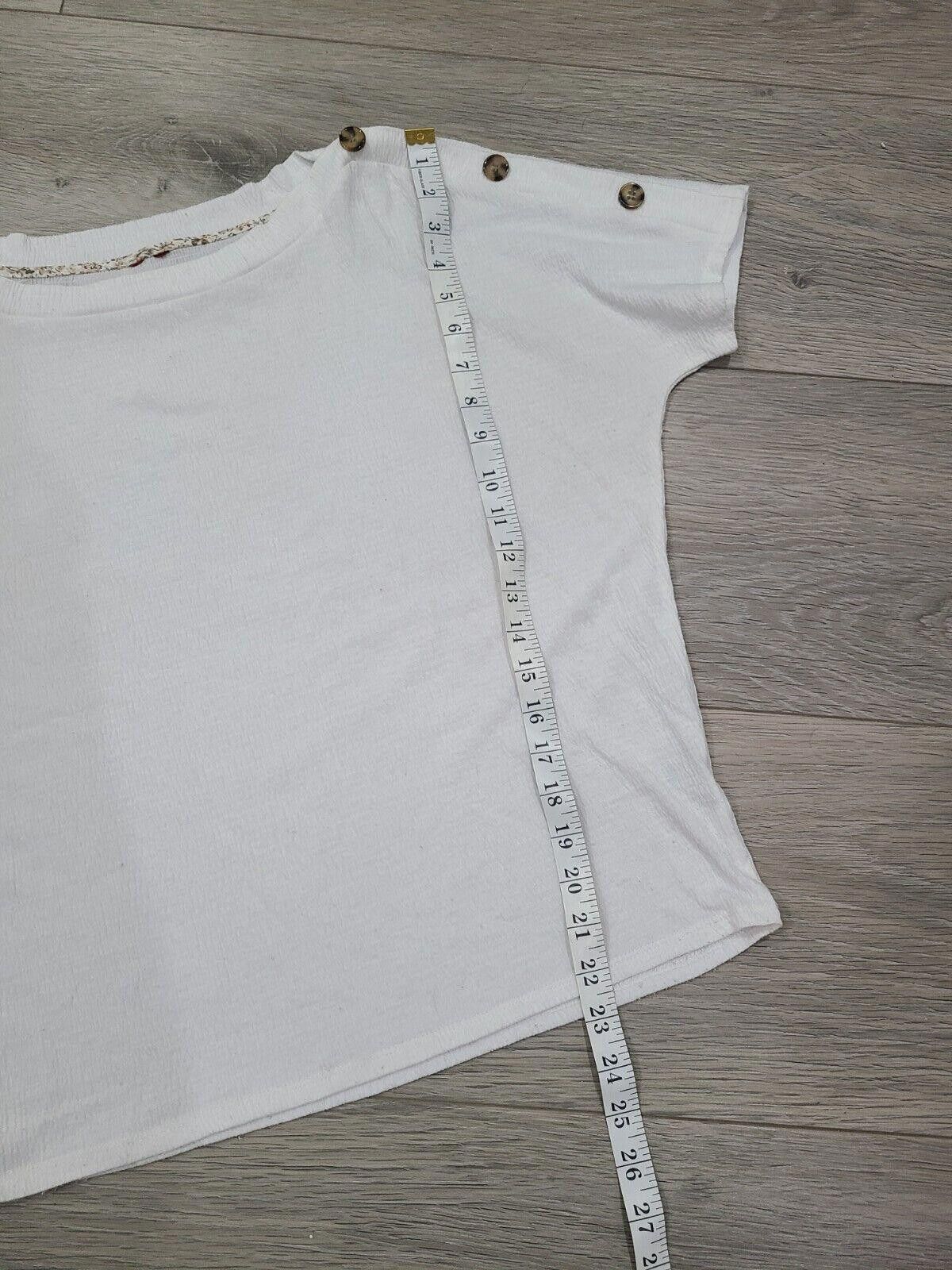 Designer Womens Lot White Tops Boho Flowy Crop Tie Front Size M / US 6-8 / IT 42-44 - 7 Thumbnail