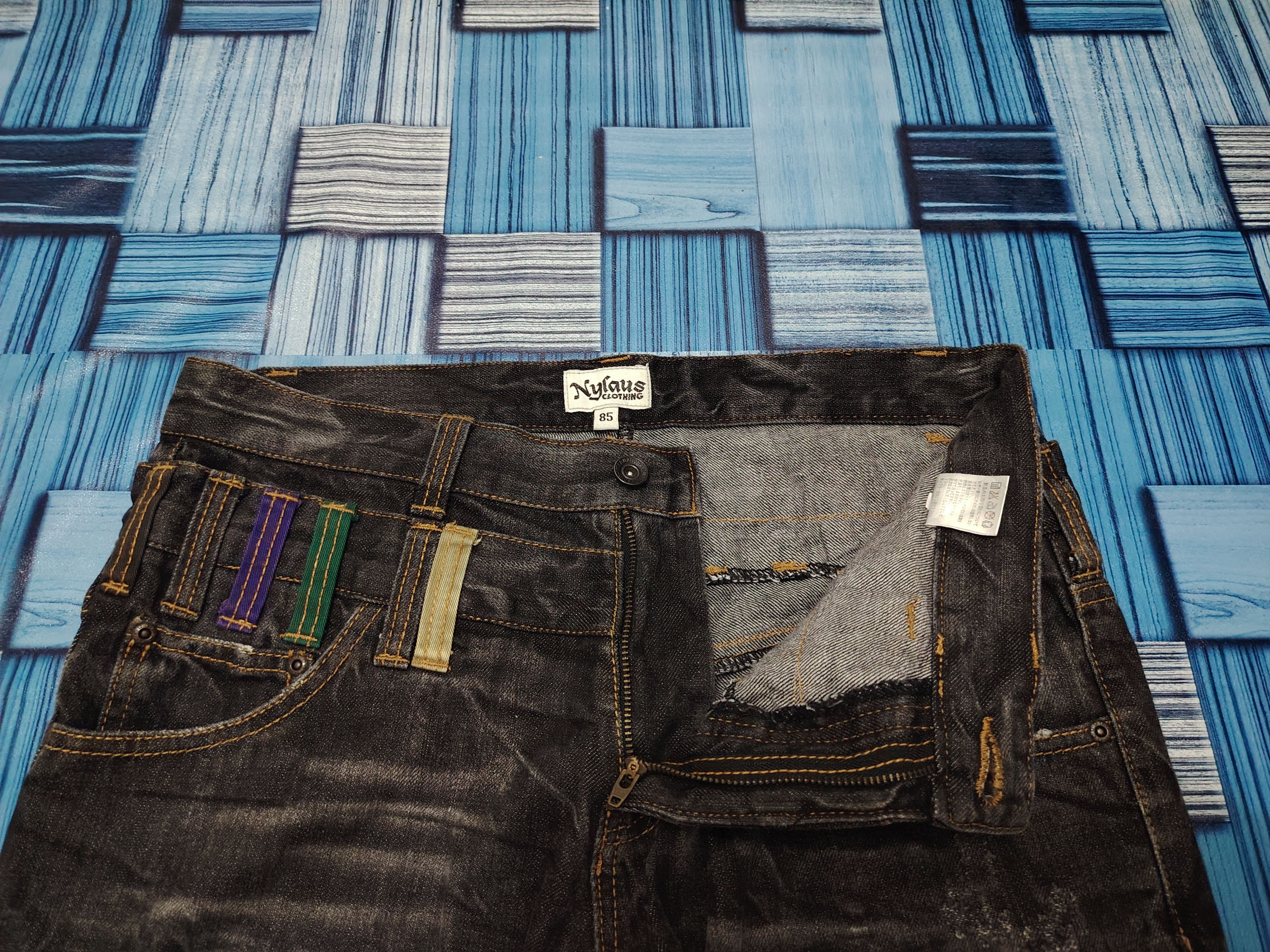 Who Decides War Double Waist Japanese Nylaus Clothing Mudwash Clawmark Sick Size US 32 / EU 48 - 10 Thumbnail
