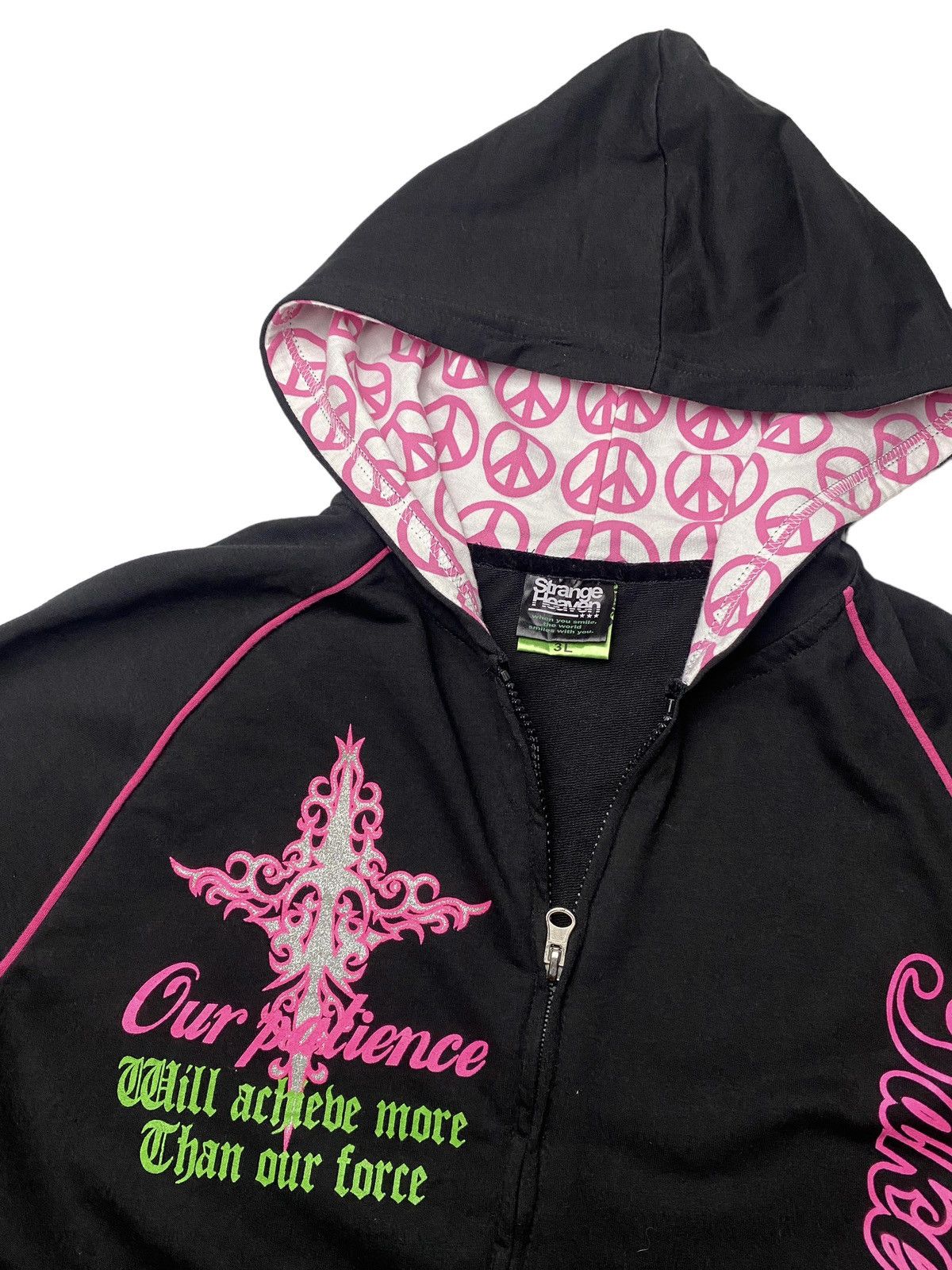 Hysteric Glamour 2000's Strange Heaven Japanese Poem Cross Hoodie Size US L / EU 52-54 / 3 - 2 Thumbnail
