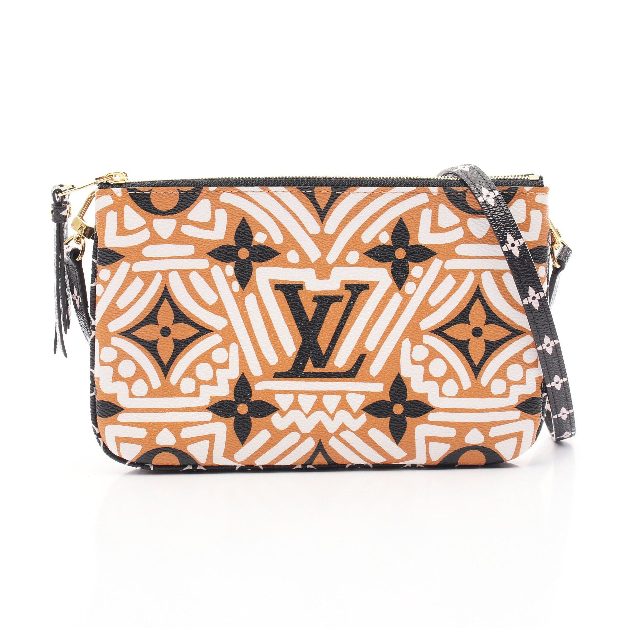 Louis Vuitton Louis Vuitton Pochette Double Zip Lv Craft Claim Caramel Shoulder Bag Orange Multicolor Size ONE SIZE - 1 Thumbnail