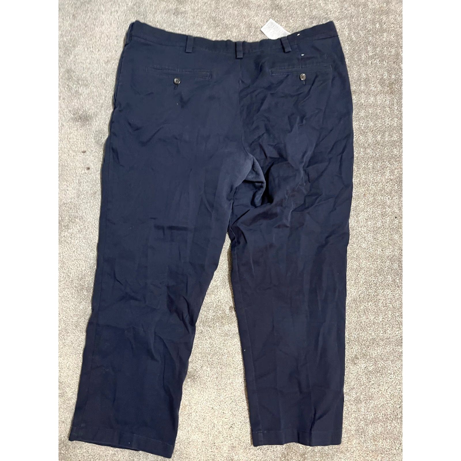 Dockers VINTAGE Dockers Classic Fit Chino Pants Men 40x29 Navy Blue Cotton Pleated 90s Size US 40 / EU 56 - 3 Thumbnail