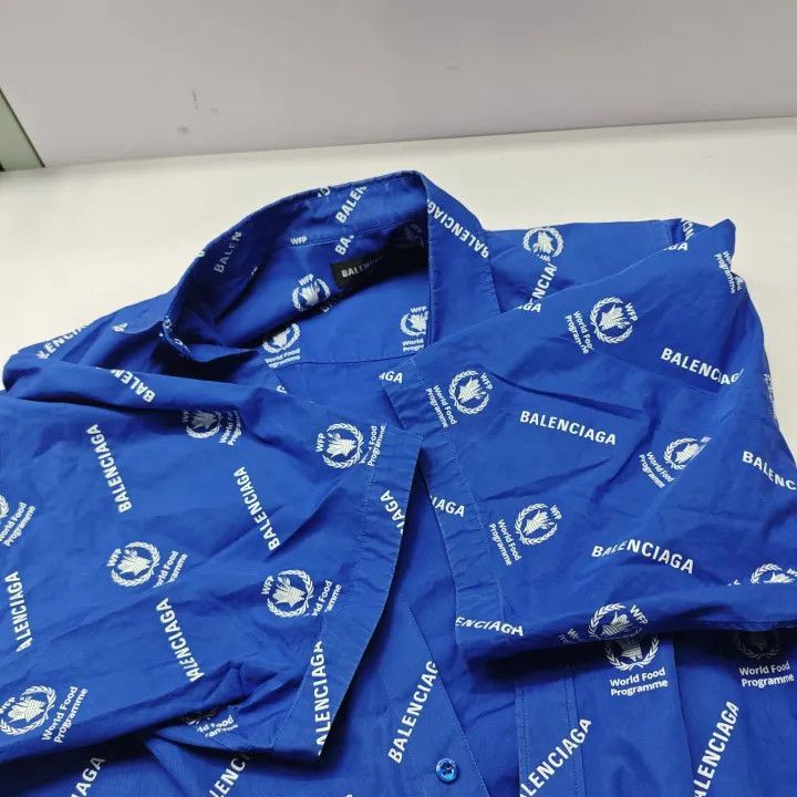 Balenciaga Balenciaga Balenciaga Blue Short Sleeve Shirt -2507 Size US M / EU 48-50 / 2 - 1 Thumbnail