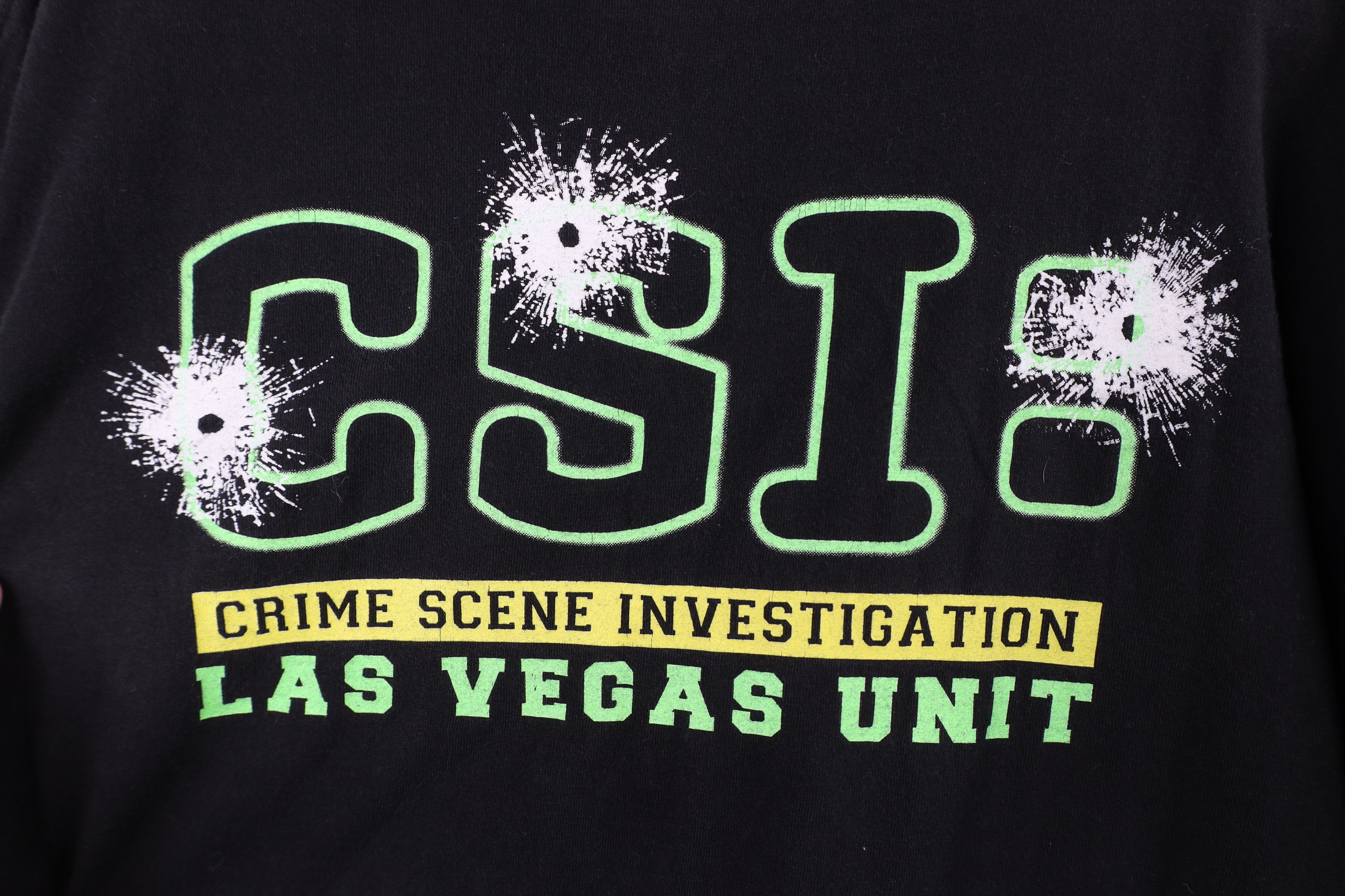 Vintage Vintage 90s Spell CSI Las Vegas Crime Scene T-Shirt Black Size US L / EU 52-54 / 3 - 9 Thumbnail