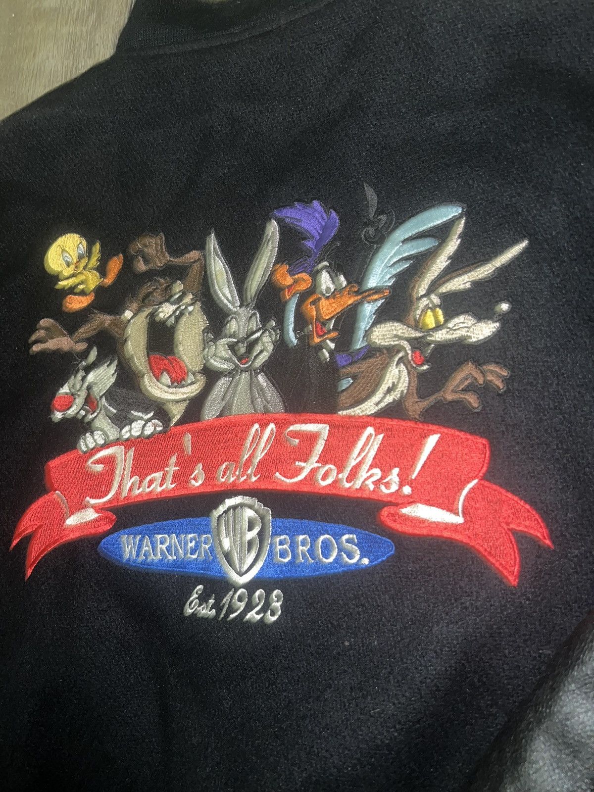 Warner Bros Vintage Warner Bros Looney Tunes That’s All Folks Jacket XL Size US XL / EU 56 / 4 - 2 Thumbnail