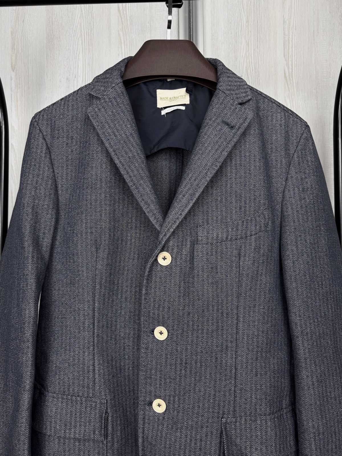 Levi's Made & Crafted Levi’s Made & Crafted Sample Garment Herringbone Blazer sz 2 Size US M / EU 48-50 / 2 - 3 Thumbnail