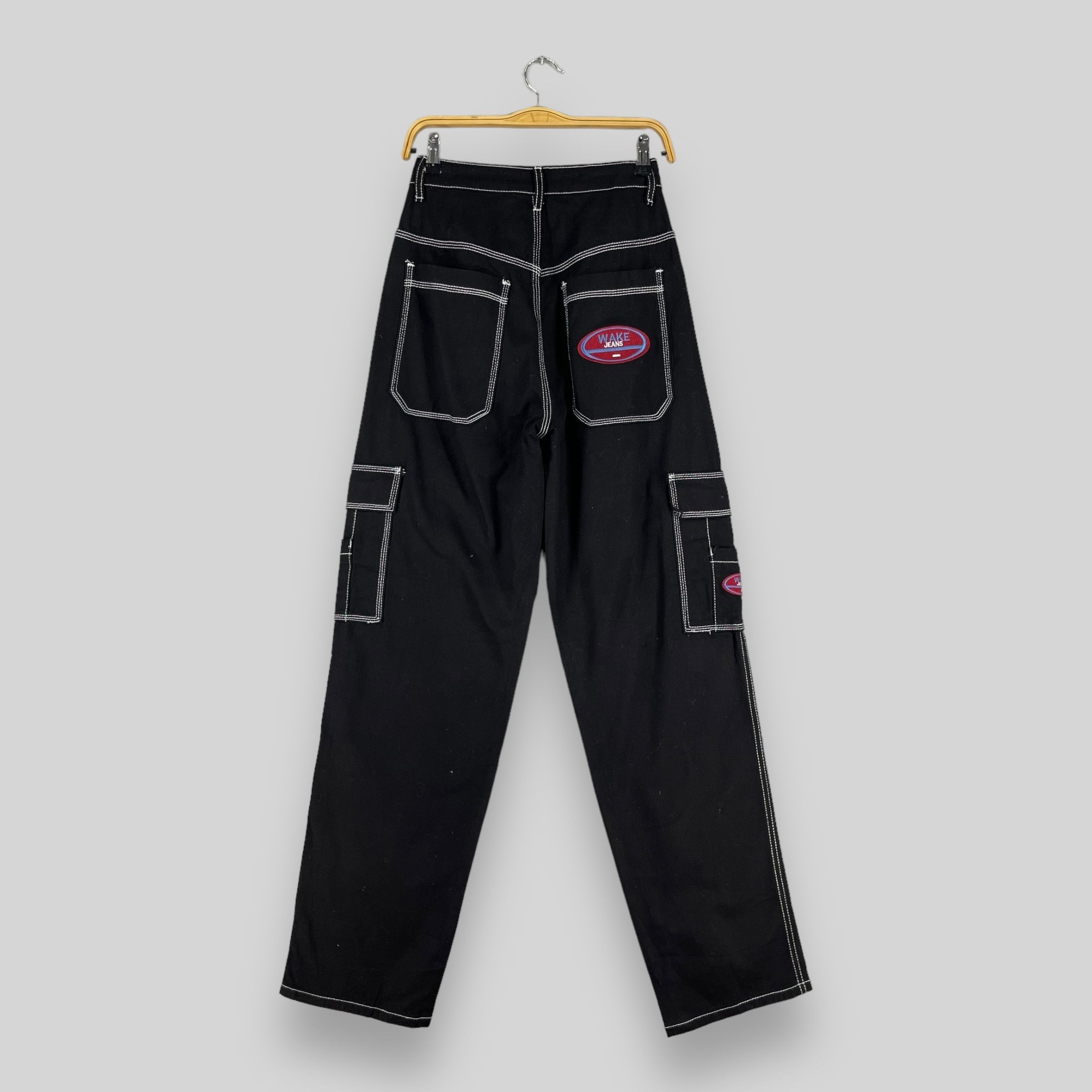 Japanese Brand Vintage Wake Jeans Baggy Hip Hop Multi Pocket Cargo Pant Size 26" / US 2 / IT 38 - 7 Thumbnail