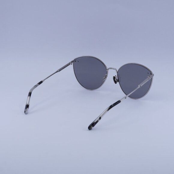 Bottega Veneta Bottega Veneta BV0259S 002 Sunglasses Silver Cat Eye Frame Size ONE SIZE - 9 Thumbnail