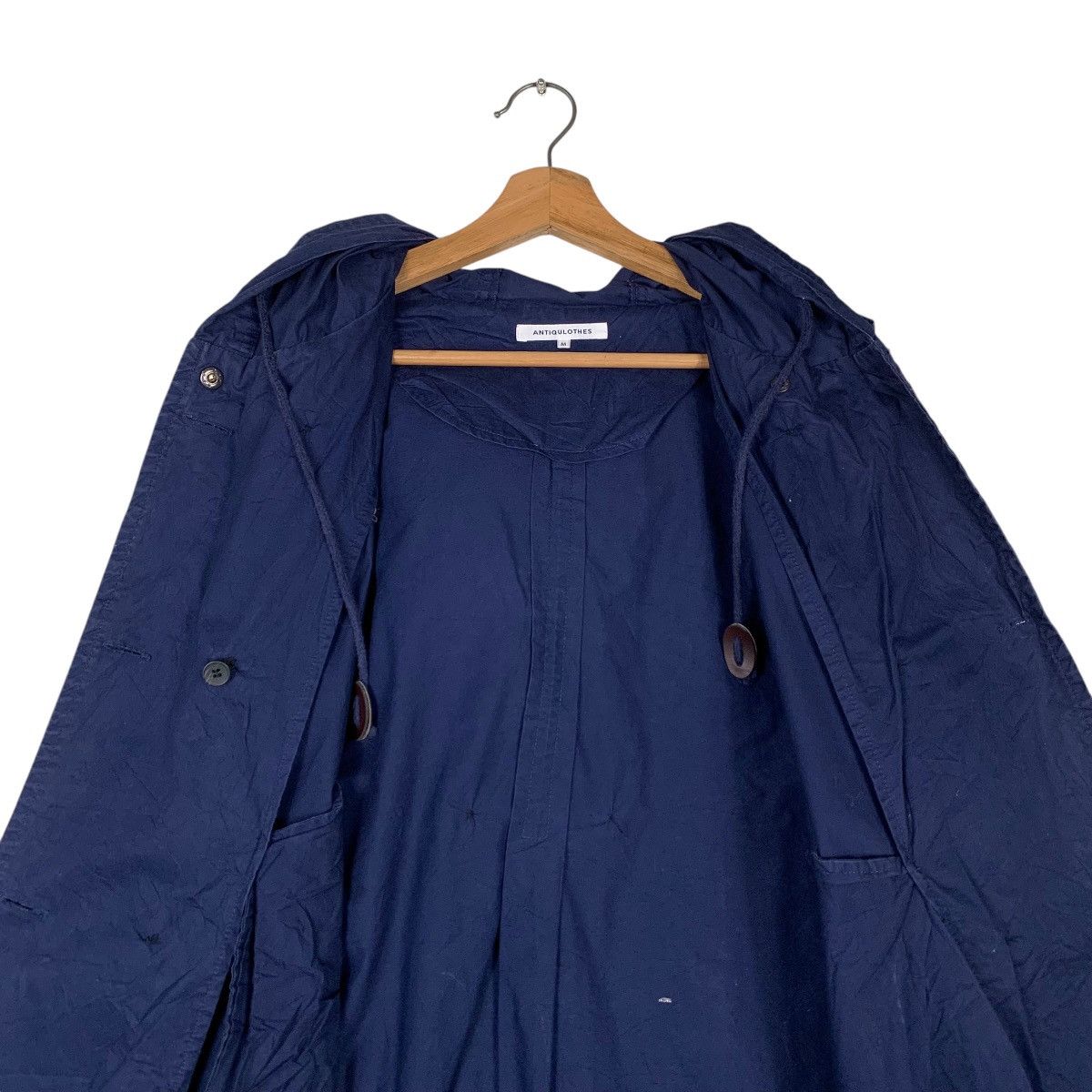 Japanese Brand ANTIQULOTHES Double Breasted Hooded Crop Coat #1324-C60 Size M / US 6-8 / IT 42-44 - 13 Thumbnail