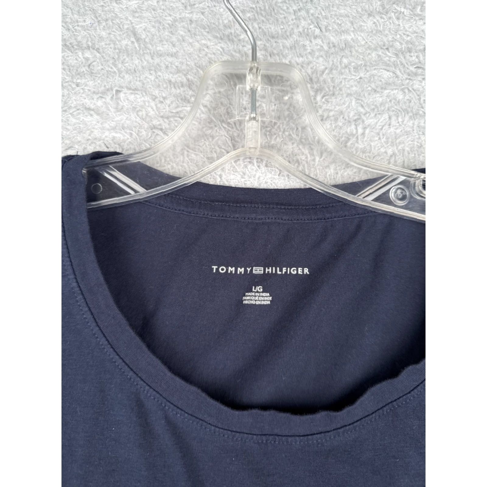 Tommy Hilfiger VINTAGE Tommy Hilfiger T-Shirt Women Large Blue Short Sleeve Cotton Jersey Casual Shirt Size L / US 10 / IT 46 - 7 Thumbnail