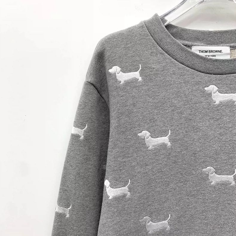 Thom Browne Thom Browne size2 Gray puppy embroidered cotton round neck Size US M / EU 48-50 / 2 - 3 Thumbnail