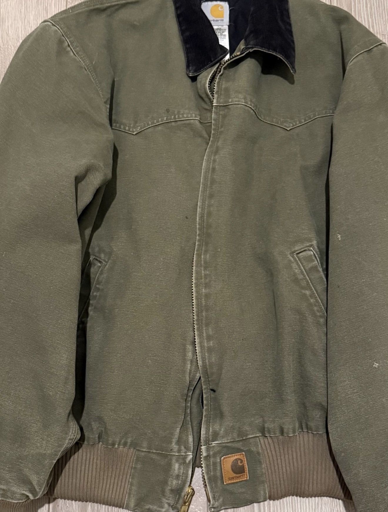 Carhartt Vintage Carhartt Santa Fe Jacket Work Canvas Jacket Olive Size US XL / EU 56 / 4 - 1 Thumbnail