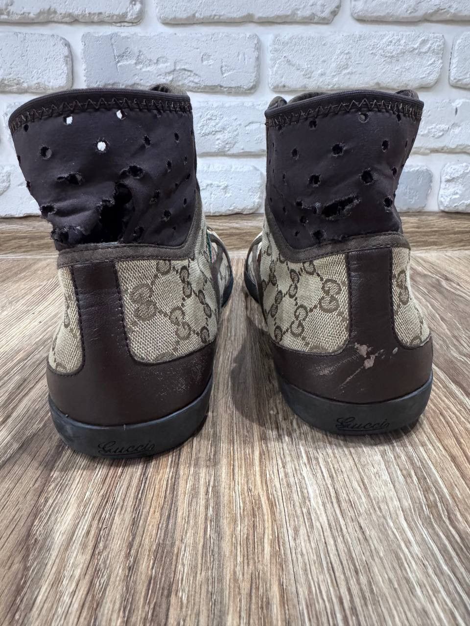 Gucci Gucci California Striped High Top Mens Sneakers Size Size US 10.5 / EU 43-44 - 19 Thumbnail