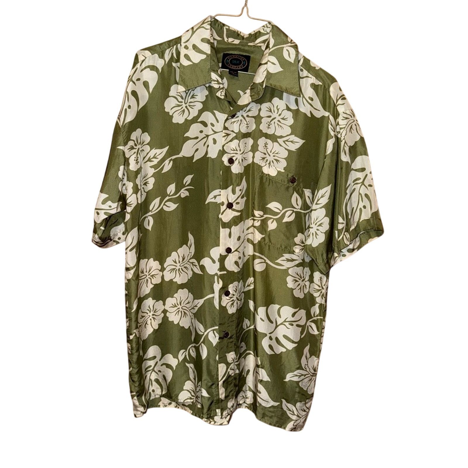 Other Hawaiian Silk Co. Green Floral Men's Shirt Size Medium Size US M / EU 48-50 / 2 - 1 Thumbnail
