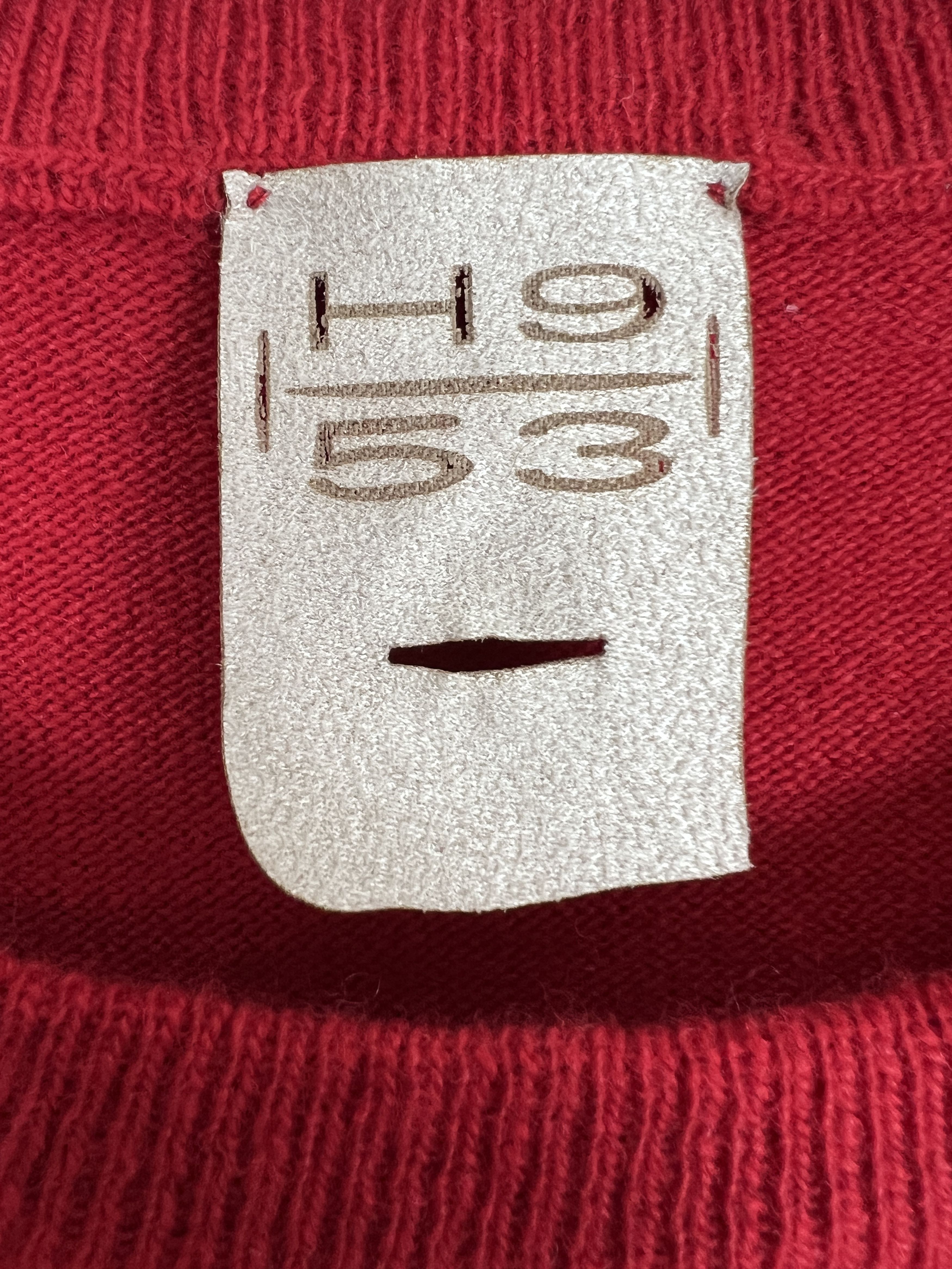 Other H9 53 100% Lana Merino Wool Red Sweater Made in Italy Size US M / EU 48-50 / 2 - 3 Thumbnail