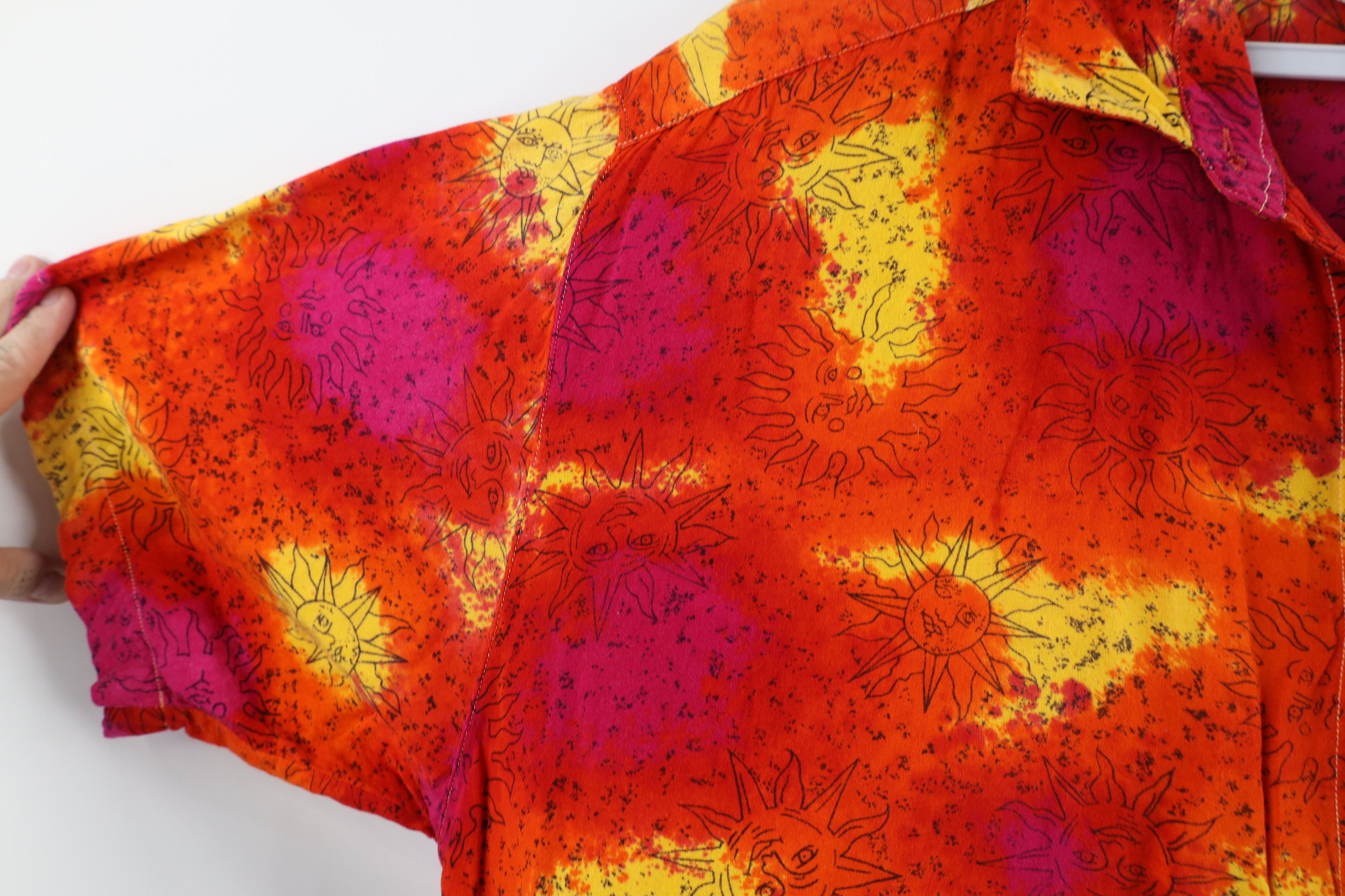 Vintage Vintage 90s Streetwear Sun All Over Print Button Shirt Size XXL / US 16-18 / IT 52-54 - 4 Thumbnail