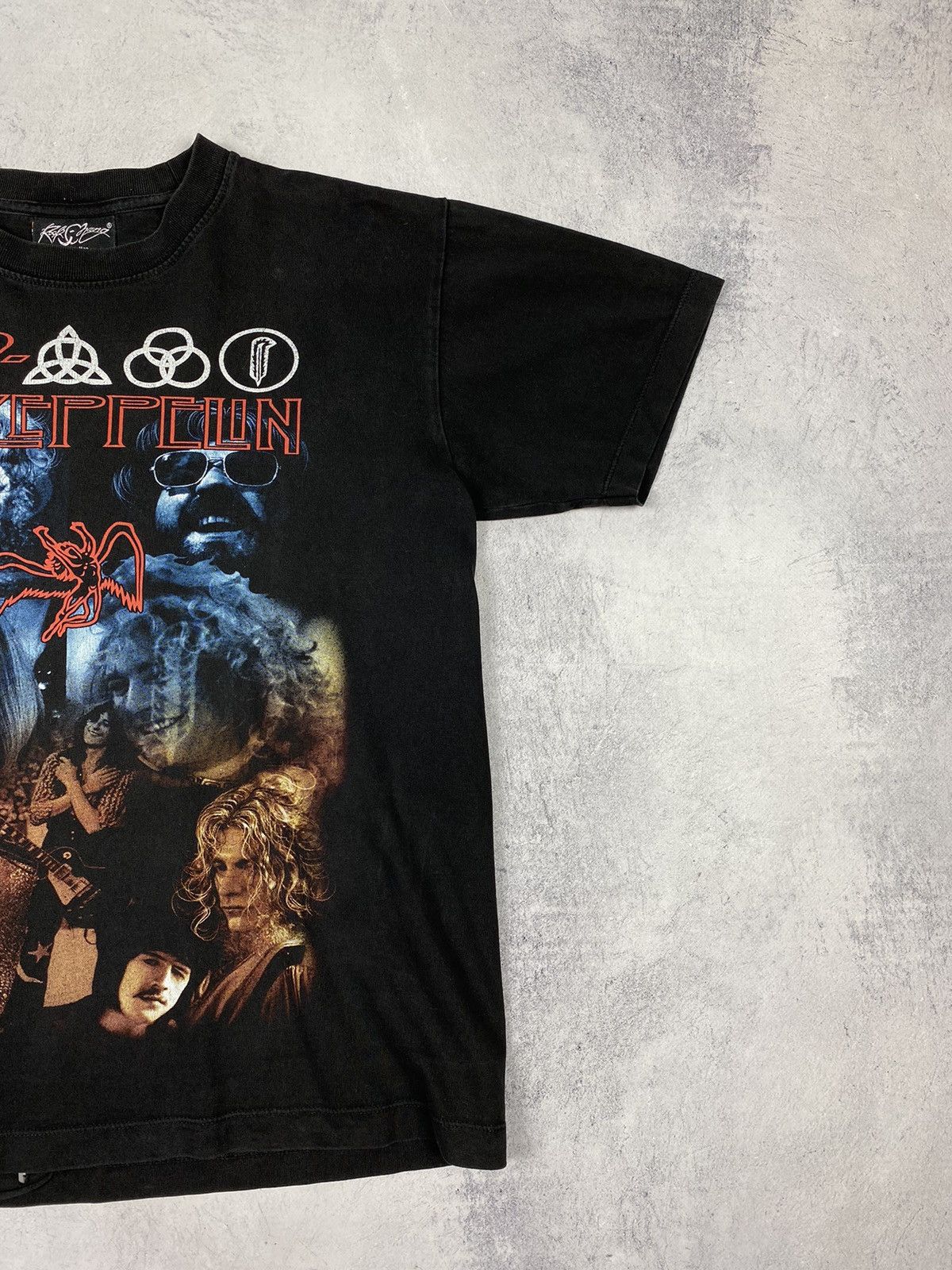 Led Zeppelin × Vintage Vintage 00s Led Zeppelin Double Print Logo T Shirt Size US M / EU 48-50 / 2 - 4 Thumbnail