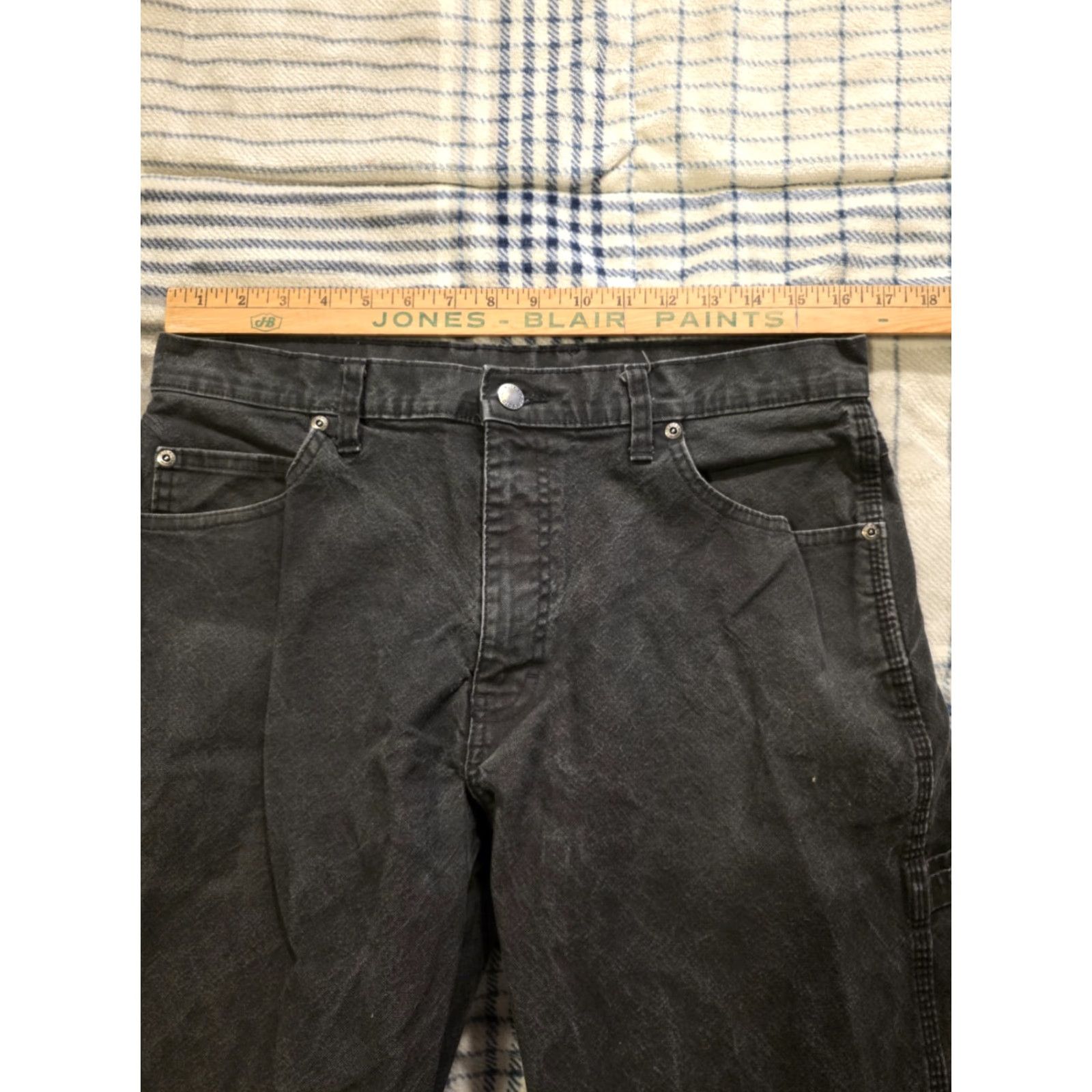 Dickies VINTAGE Dickies Pants Canvas Carpenter Y2K Black Faded 33x32 Men's Grunge Streetwear Logo Workwear Casual Relaxed Straight Modern Size US 33 - 7 Thumbnail