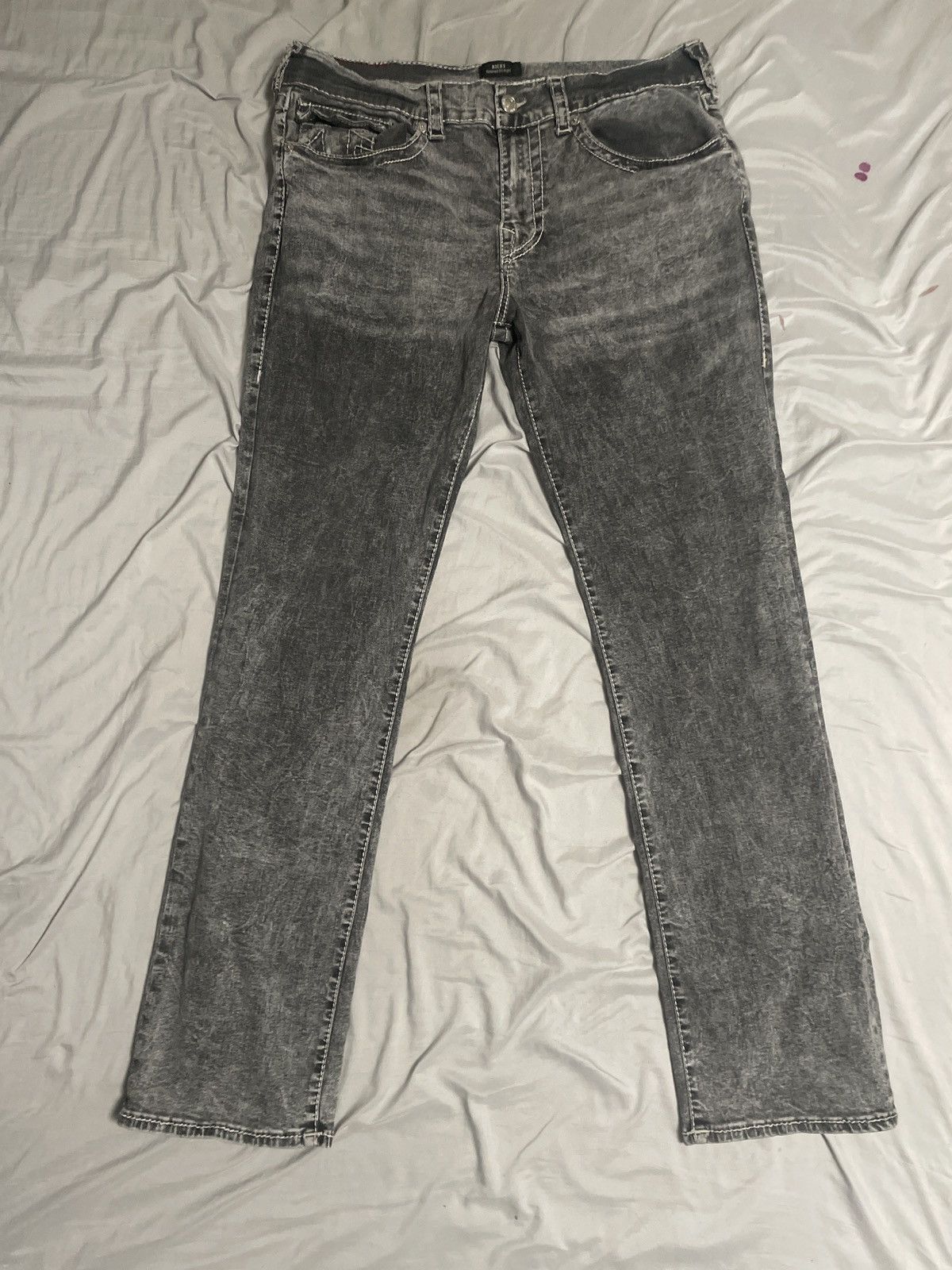 True Religion RICKY BIG T STITCH STRAIGHT JEAN Size US 36 / EU 52 - 1 Thumbnail