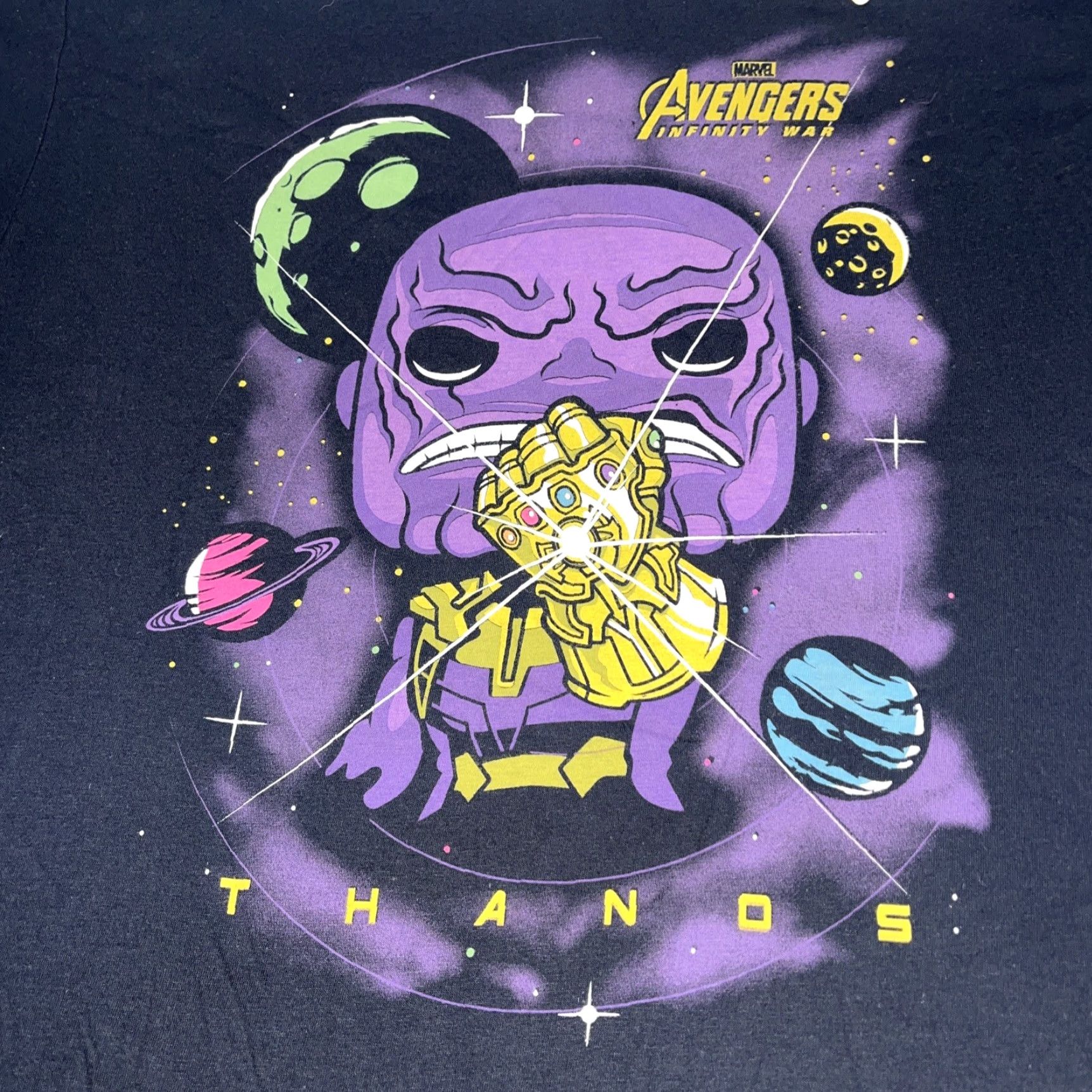 Vintage Marvel Funko Pop Avengers Infinity War Thanos T-Shirt Black Adult Large Mens NWT Size US L / EU 52-54 / 3 - 2 Thumbnail