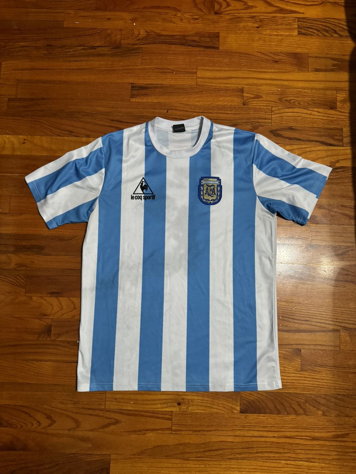 Diego Maradona Le Coq Sportif Soccer Jersey 1986 Argentina Home Jersey Maradona Grailed