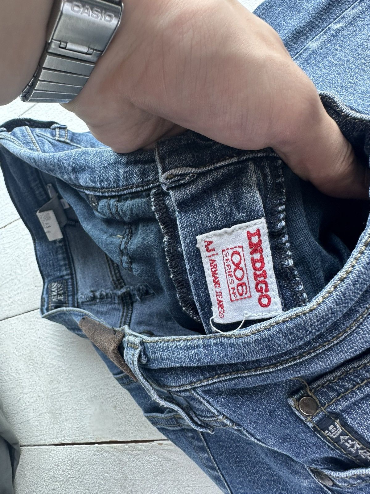 Giorgio Armani 🚨90s Armani Jeans Denim Blue Baggy Mens Pants 30US Size 30" / US 8 / IT 44 - 4 Thumbnail
