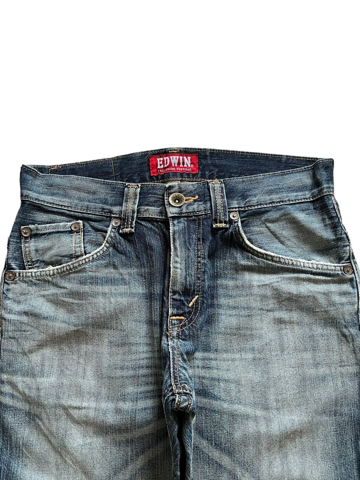 Edwin Exclusive Vintage Edwin Japan Faded Wash Rip Baggy Jeans Size US 33 - 4 Thumbnail
