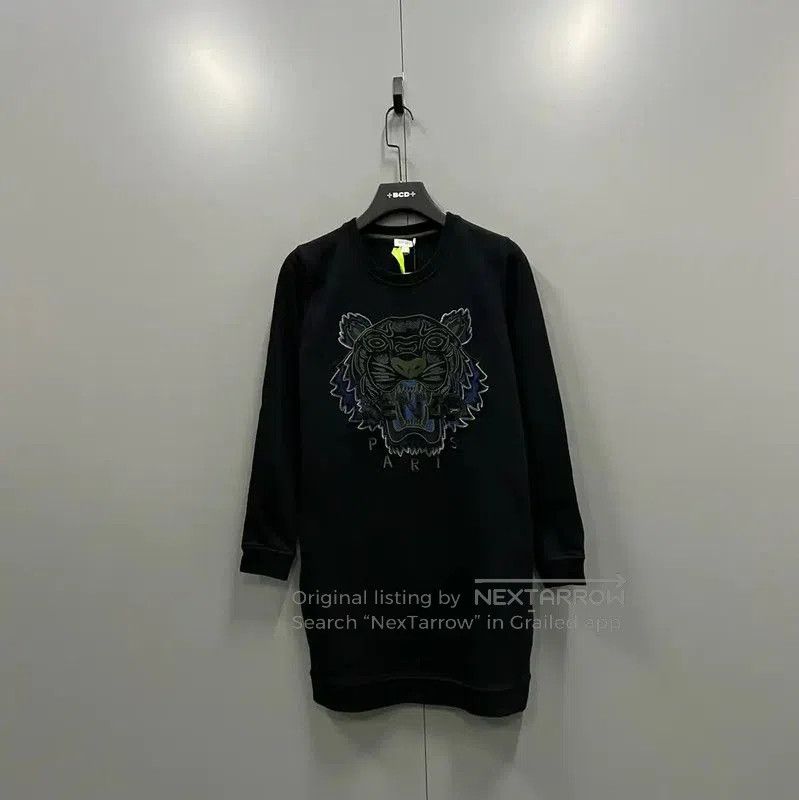 Kenzo KENZO Black Cotton Long Sleeve Dress . Size S / US 4 / IT 40 - 1 Thumbnail
