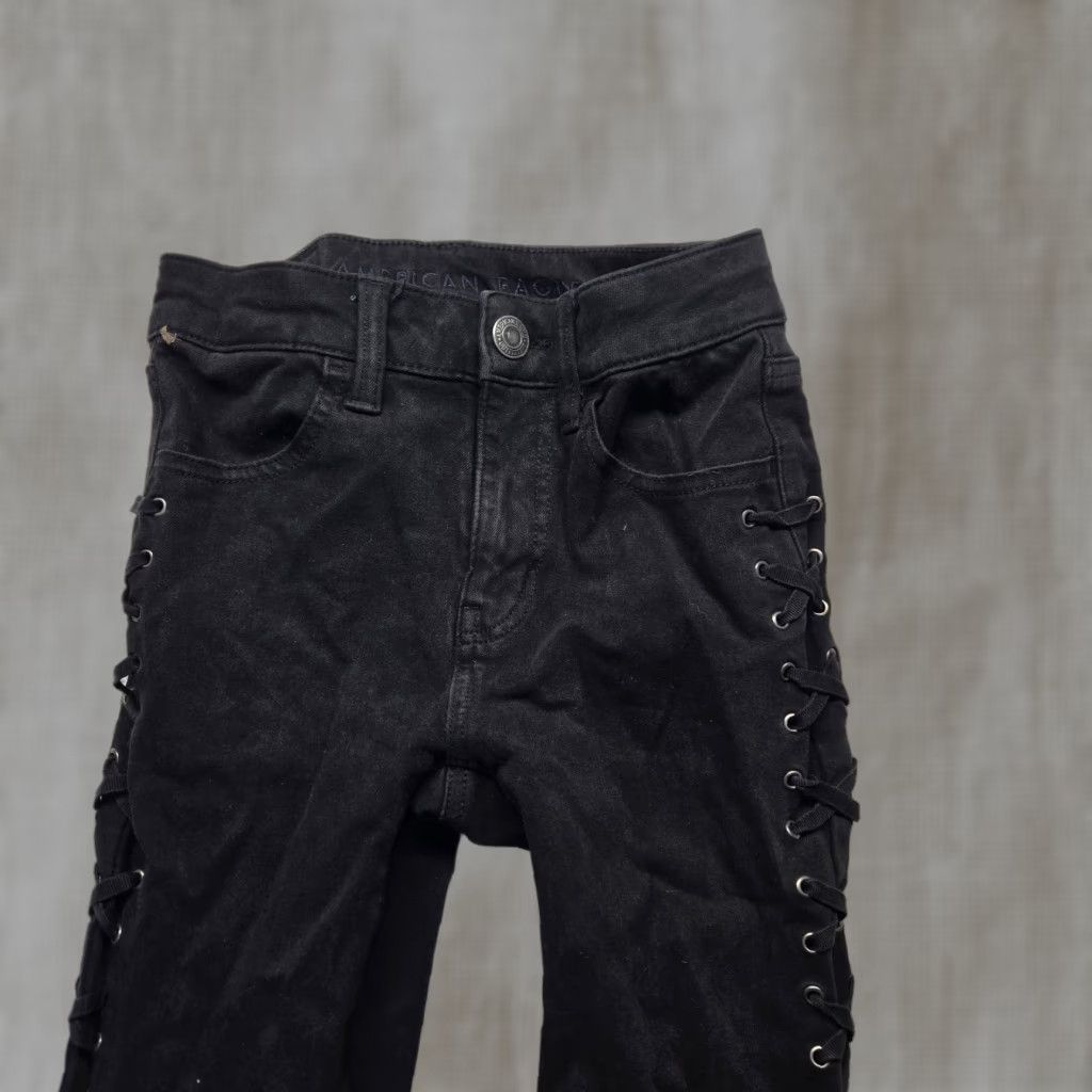 American Eagle Outfitters American Eagle 360 Next Level Stretch Black Hi Rise Jegging Women's Size 0R Jeans Size 25" / US 0 / IT 36 - 1 Thumbnail