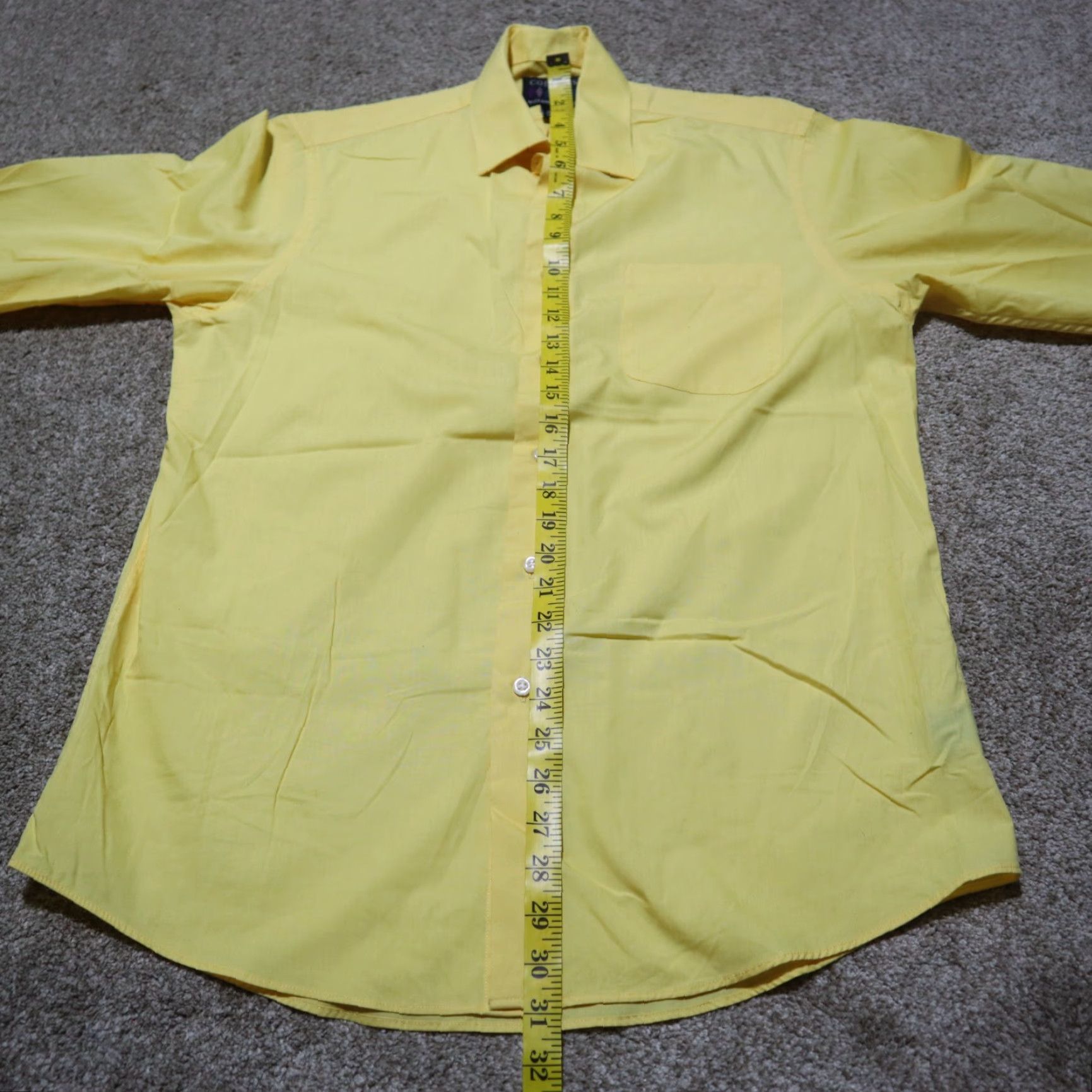 Vintage Colours Shirt Mens M Yellow Button-Down 15-15 1/2 Cotton Blend Classic Business Colourful 90s Size US M / EU 48-50 / 2 - 5 Thumbnail