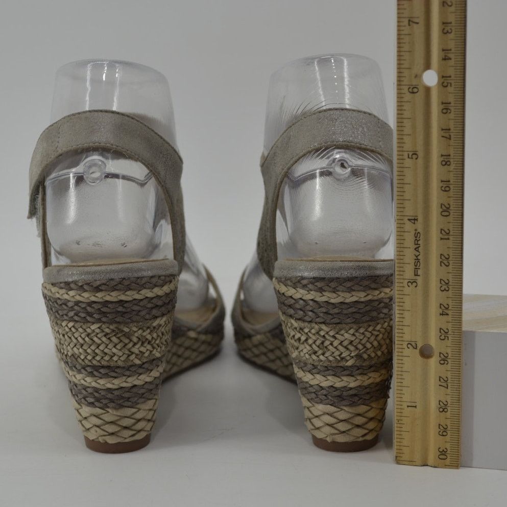 Johnston & Murphy Johnston & Murphy Wedge Sandals Gray Cutout Espadrille 7.5 Size US 7.5 / IT 37.5 - 5 Thumbnail