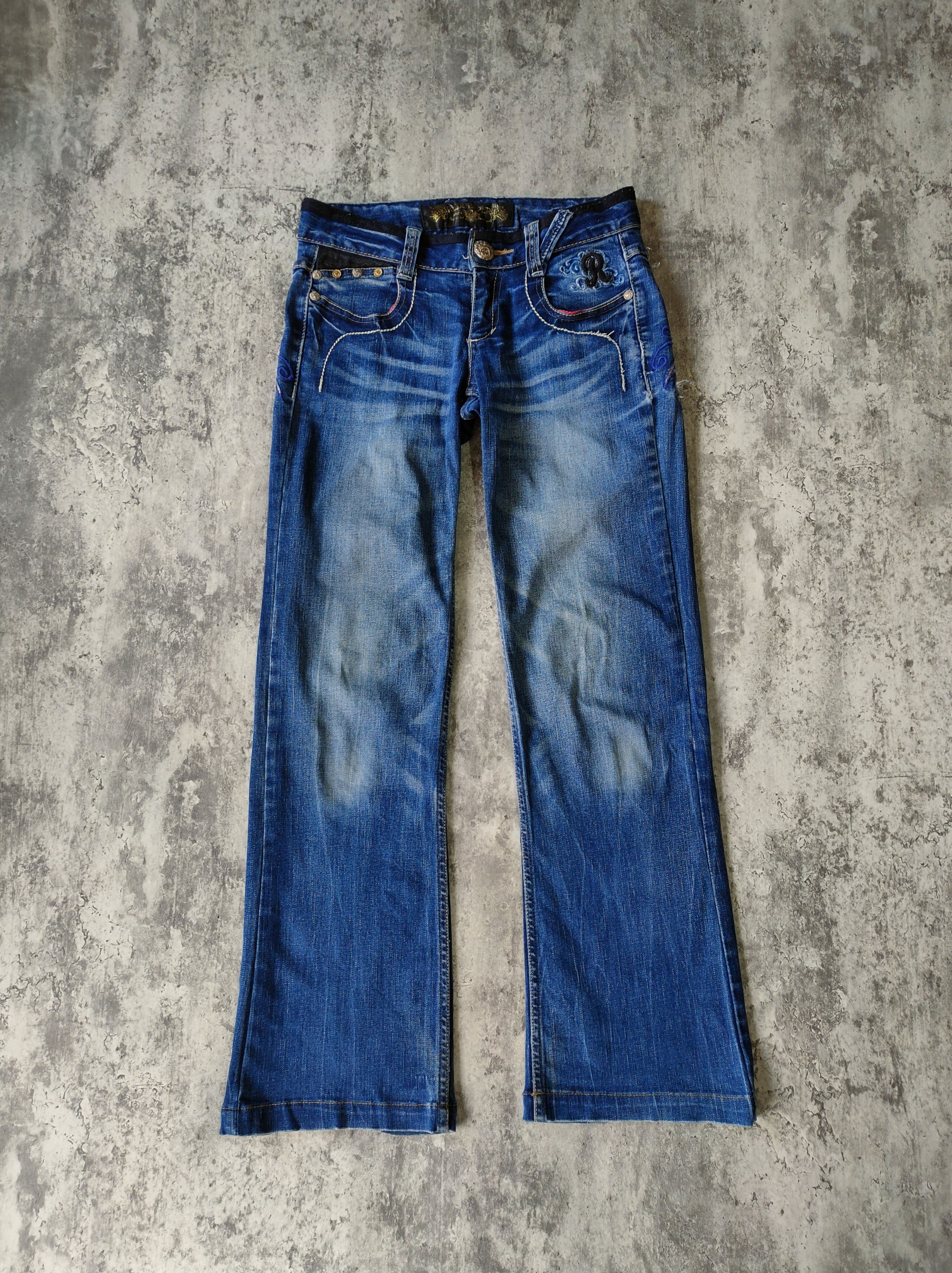 Hysteric Glamour × If Six Was Nine × Le Grande Bleu (L.G.B.) Red Pepper Butterfly Embordired Jeans Size 29" - 2 Thumbnail