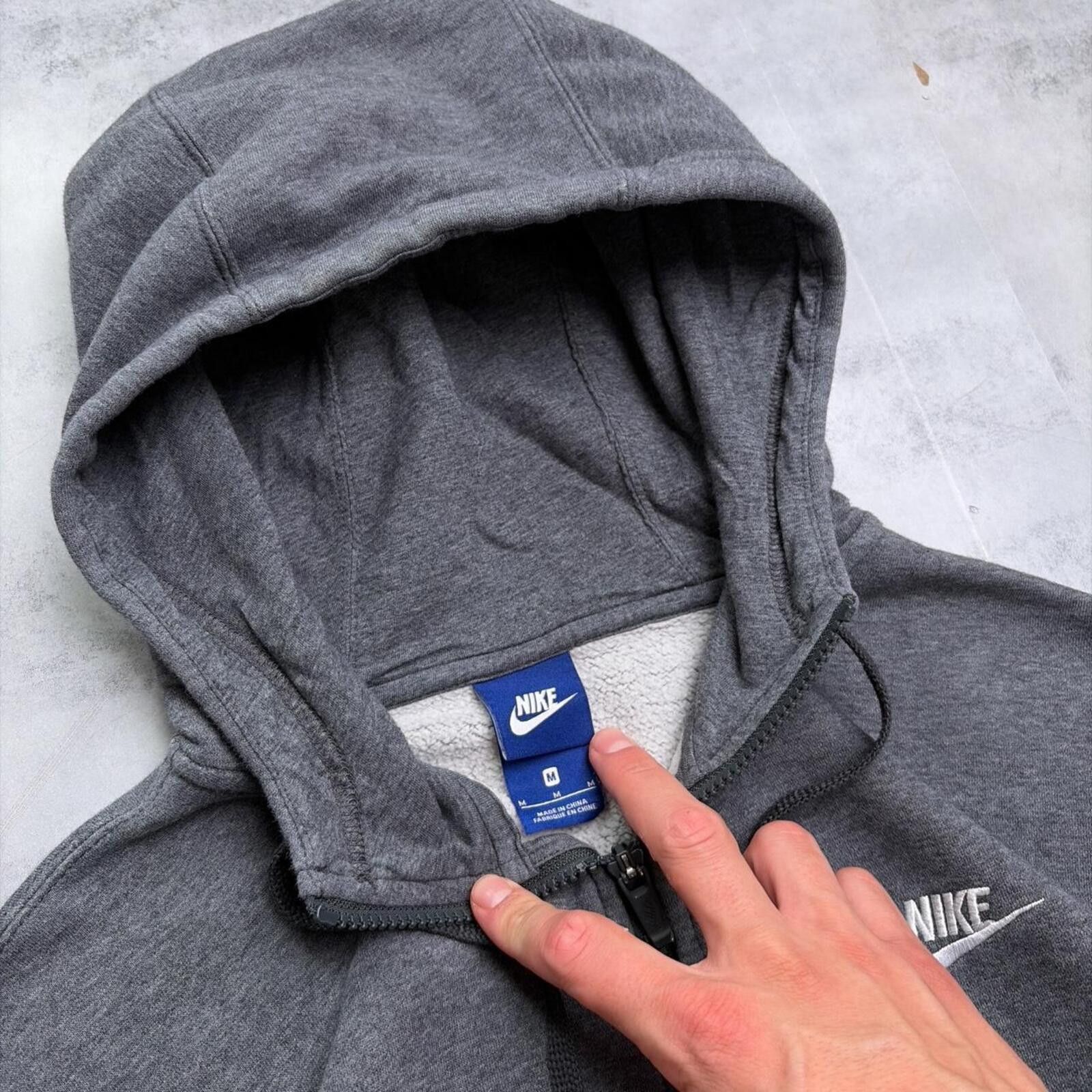 Nike Y2K Grey Nike Grunge Skater Zip Up Hoodie Size US M / EU 48-50 / 2 - 7 Thumbnail