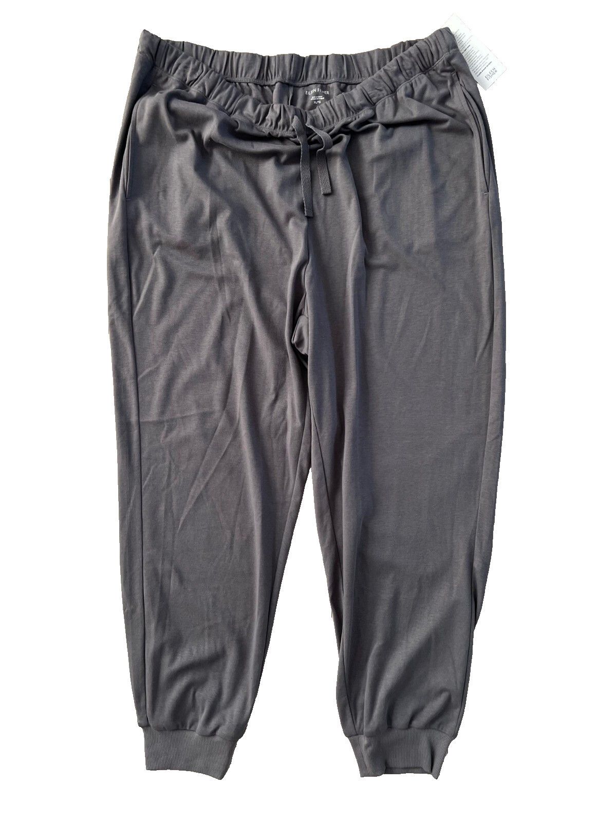Eileen Fisher Organic Cotton Jogger Pyjama Pant in Ash XL