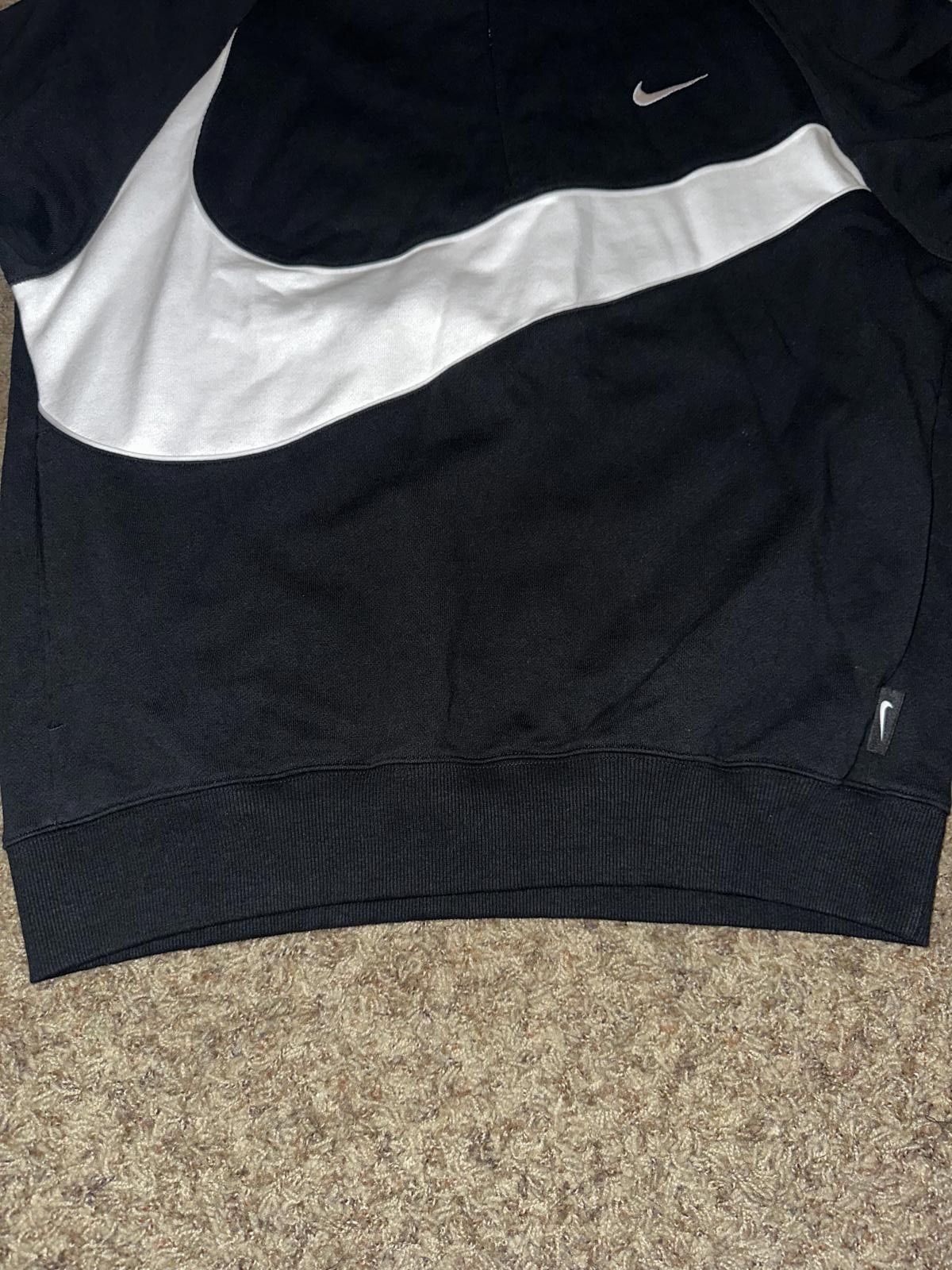 Nike Nike Sportswear Big Swoosh Half Zip Black/White Hoodie Sample Size US L / EU 52-54 / 3 - 4 Thumbnail