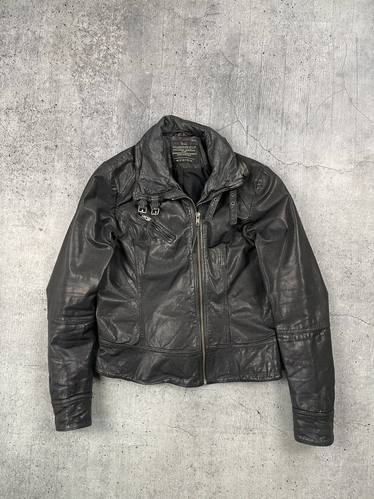 Allsaints Allsaints Belvedere Women Leather Biker Bomber Jacket UK12 Size M / US 6-8 / IT 42-44 - 1 Thumbnail