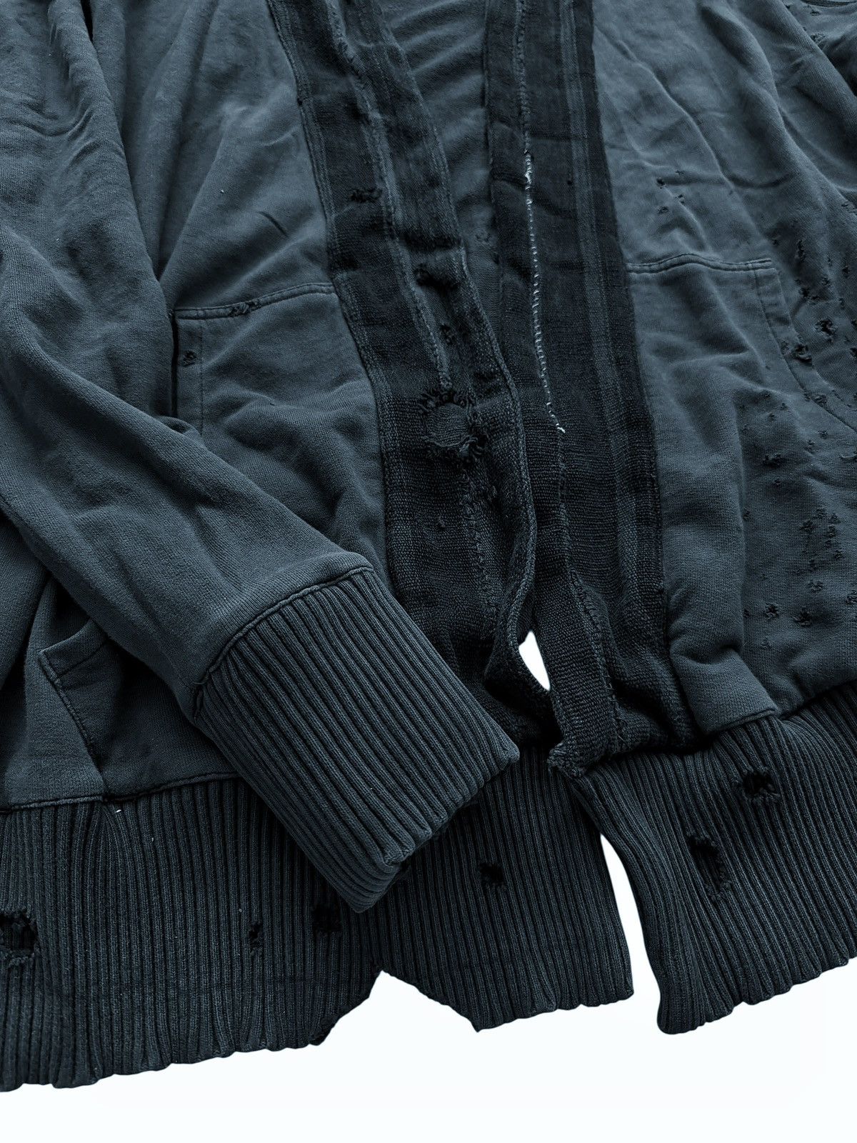 Greg Lauren 2017 Navy Fleece Indigo Stripe Kimono Hoodie Size US L / EU 52-54 / 3 - 4 Thumbnail