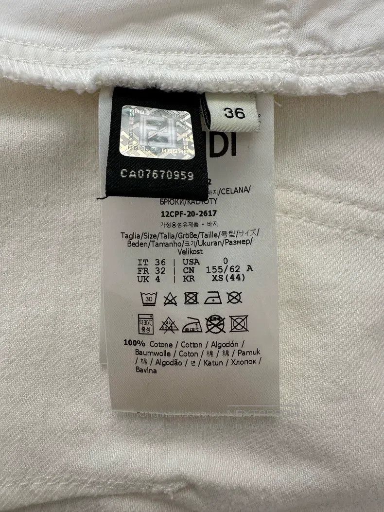 Fendi Fendi Casual and slim five-section wide-leg jeans - white Size 24" / US 00 / IT 34 - 9 Thumbnail