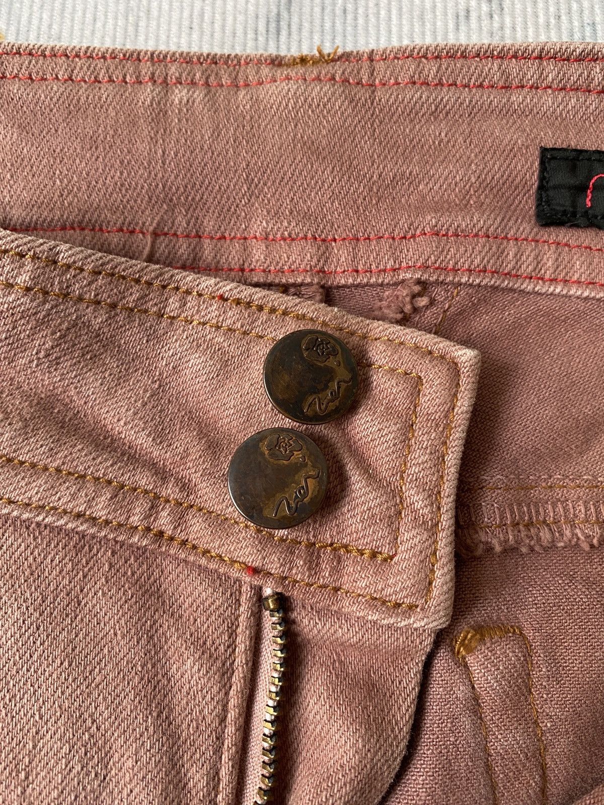 If Six Was Nine × Japanese Brand × Tornado Mart Japanese Brand RU Jeans Flare Spiral Cut Design Denim Size US 27 - 11 Thumbnail