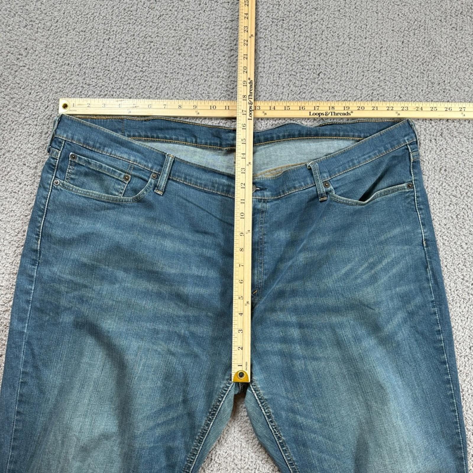 Levi's Levis 541 Athletic Fit Jeans Mens 48x32 Blue Stretch Medium Size US 44 / EU 60 - 4 Thumbnail