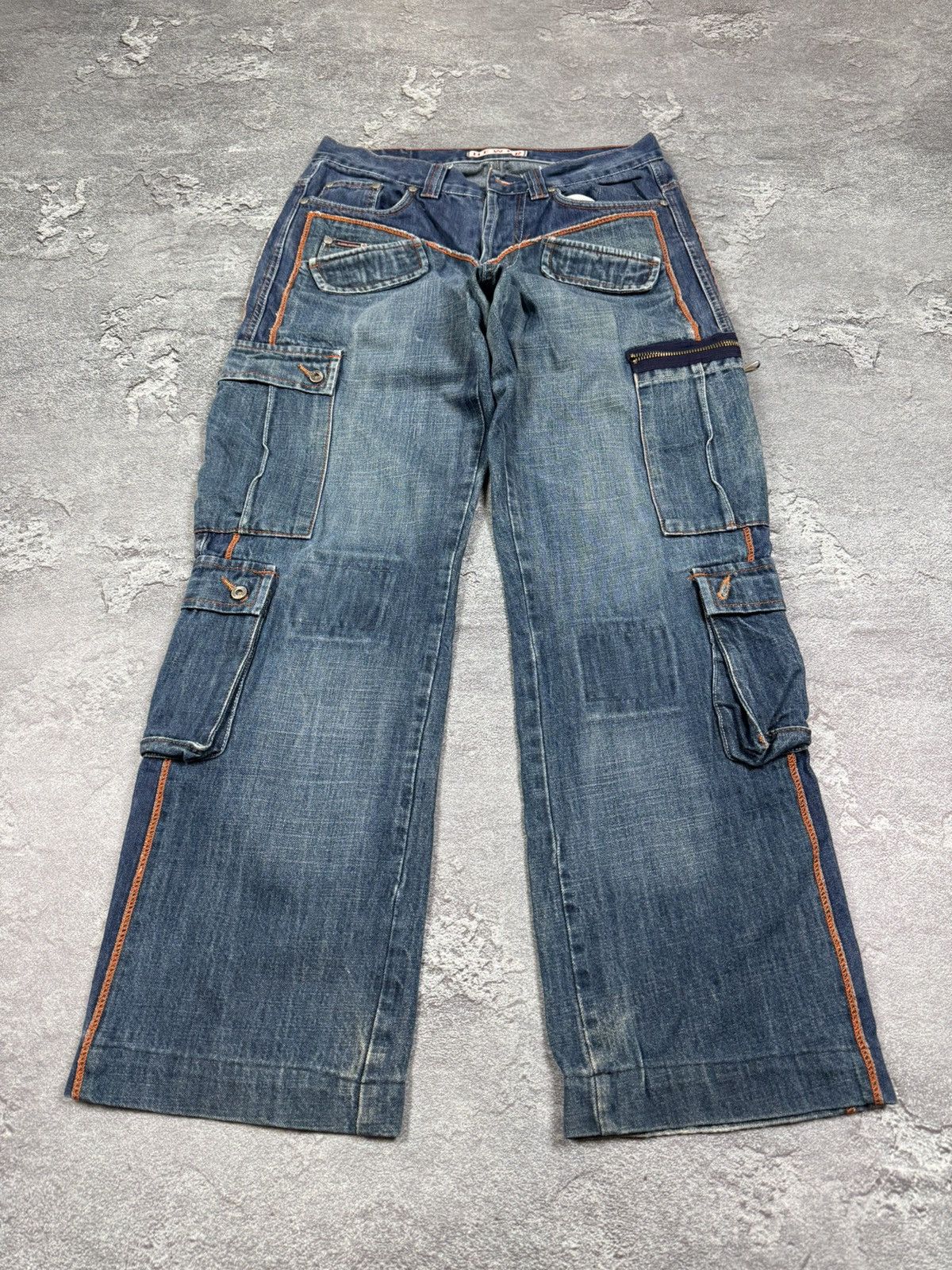 If Six Was Nine Y2K 2000s Hewer Straight Flared Bootcut Washed Jeans Size 32 Size US 32 / EU 48 - 5 Thumbnail