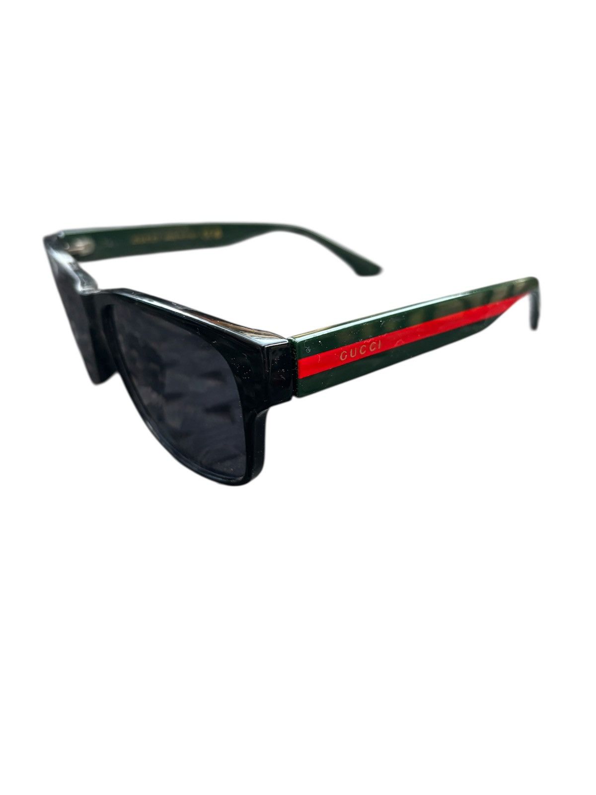 Gucci NEW Gucci Grey and Black Rectangular Sunglasses Size ONE SIZE - 1 Thumbnail