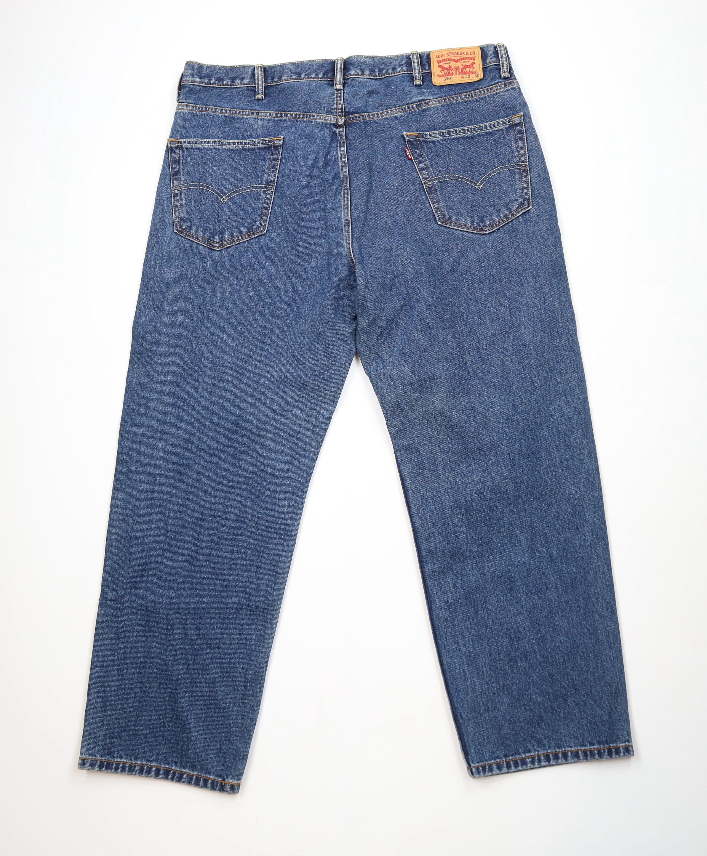 Levi's Vintage Y2K Levis 550 Relaxed Fit Denim Jeans Blue Cotton Size US 42 / EU 58 - 6 Thumbnail
