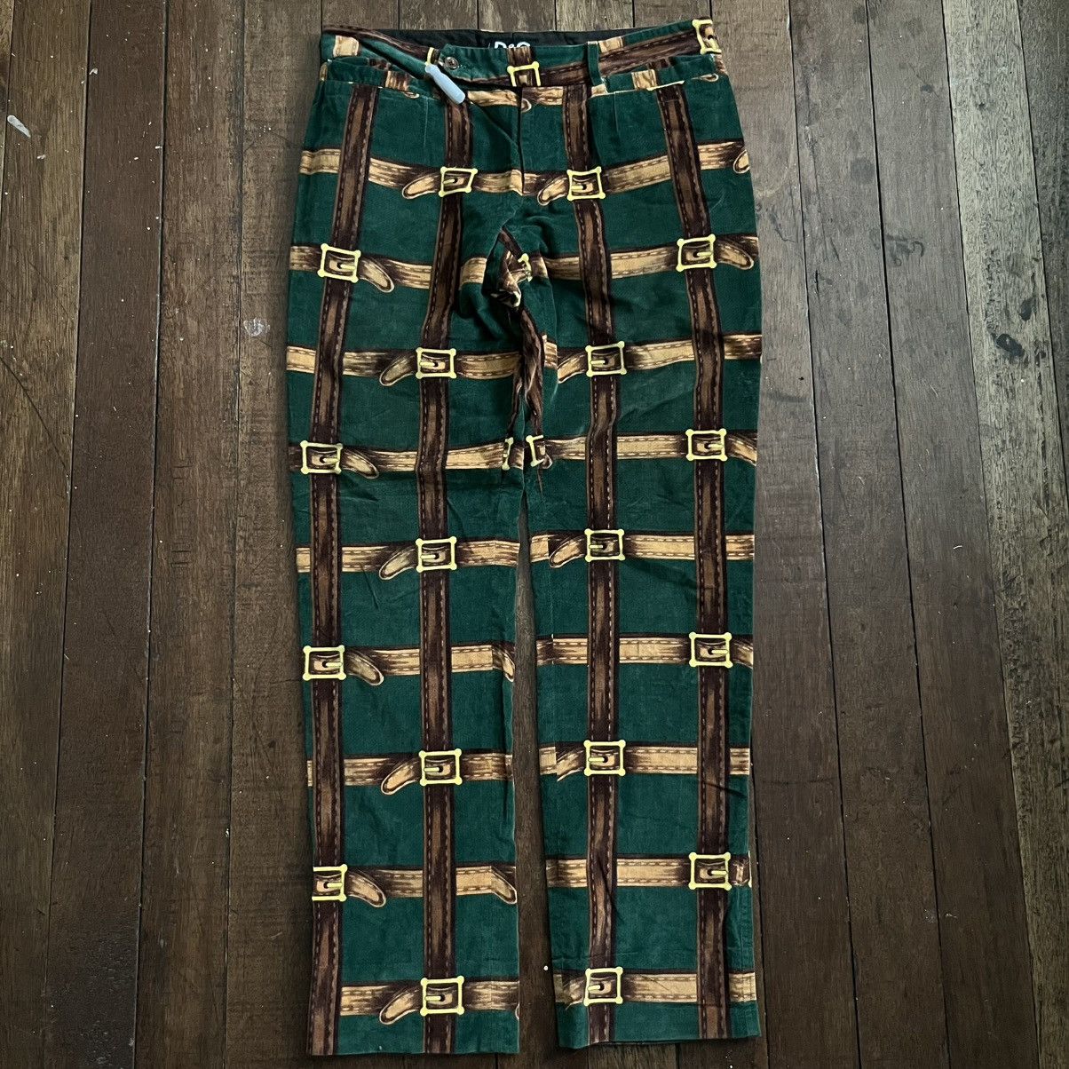 Dolce & Gabbana Dolce and Gabbana Belt Print Pants Size 33" - 1 Thumbnail