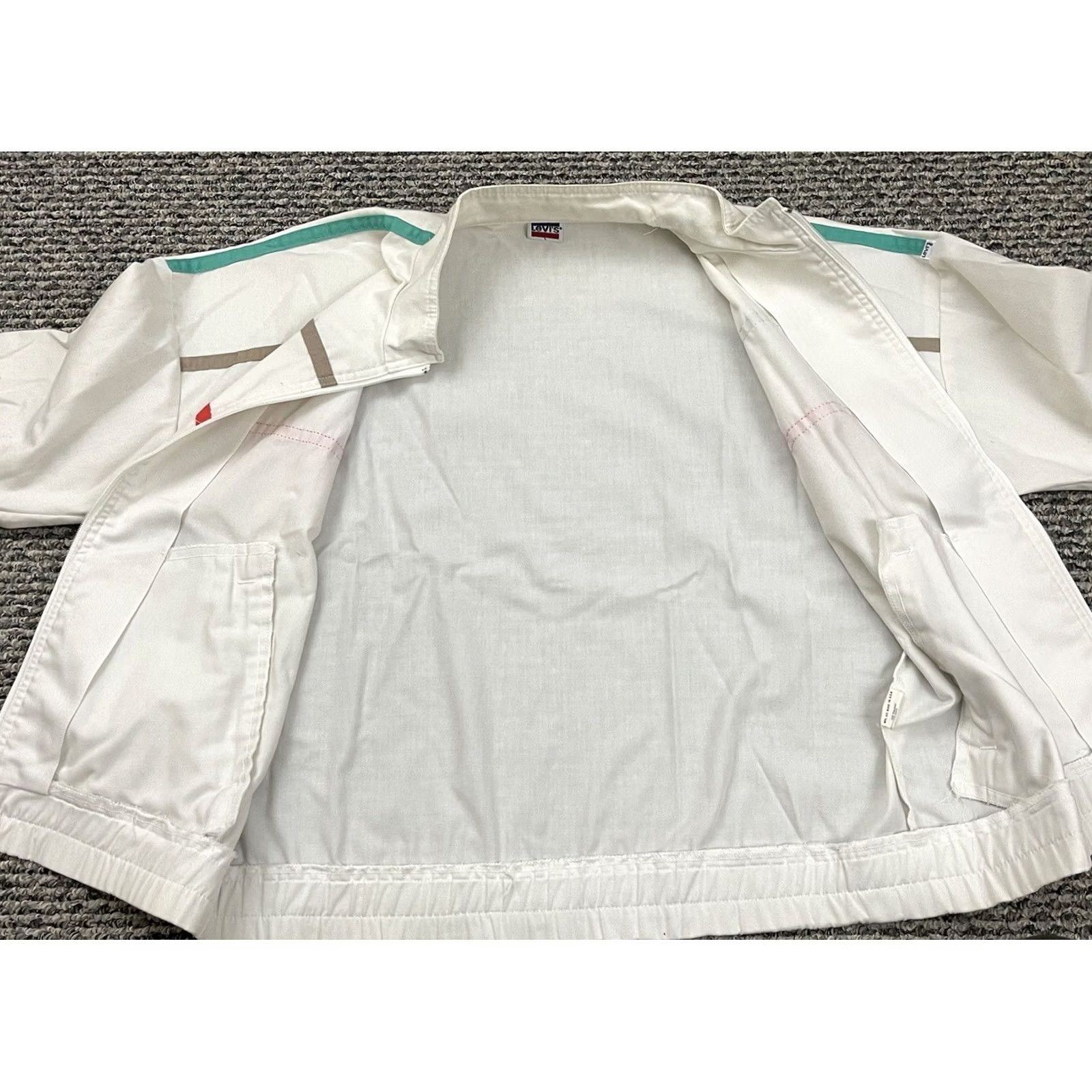 Levi's VINTAGE Levi’s Jacket Mens L White Striped Western 90s Zip Pockets USA Western Size US L / EU 52-54 / 3 - 6 Thumbnail