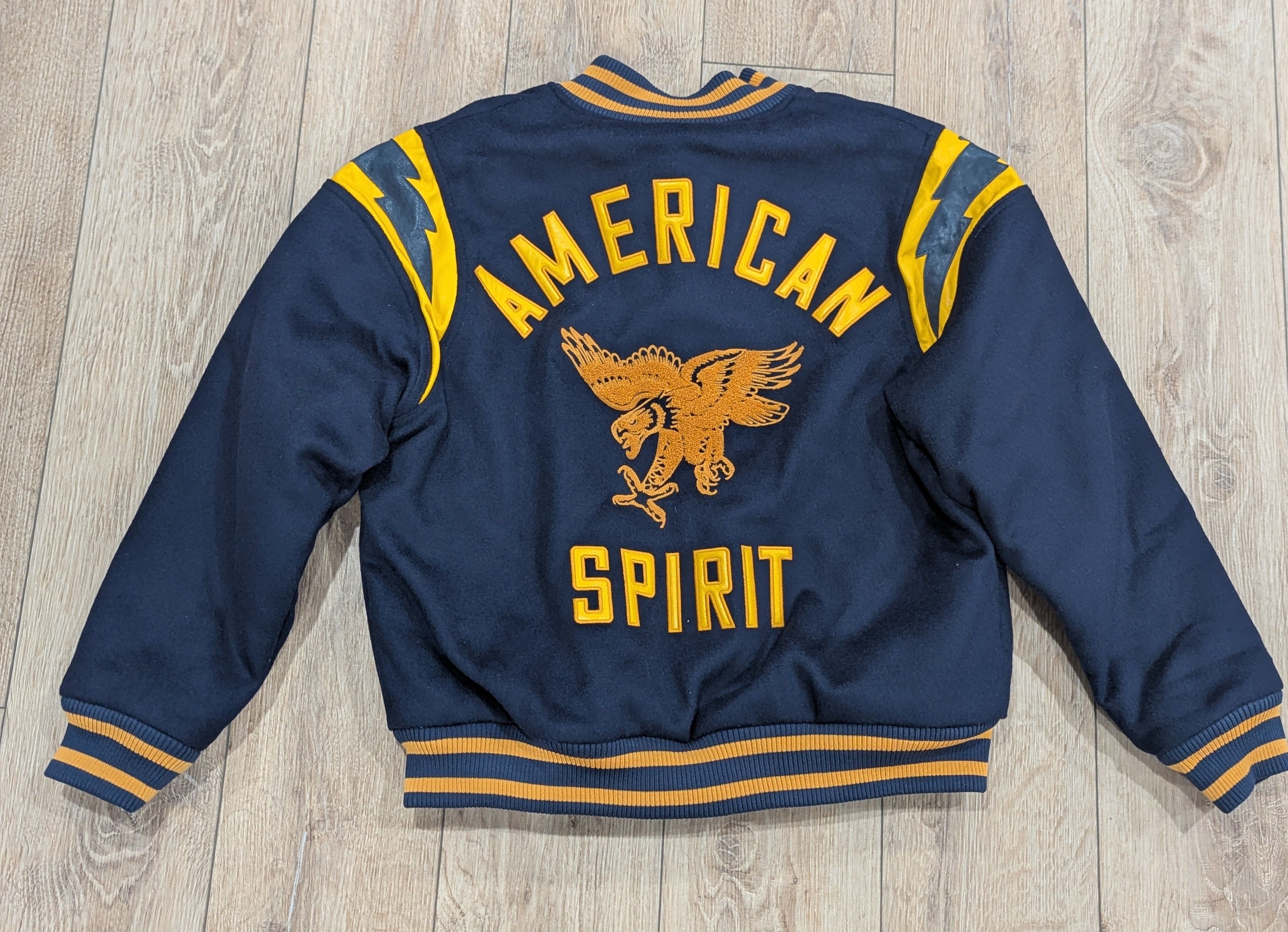 Rhude RHUDE "American Spirit Lightning" Bomber Jacket Navy Largr Size US L / EU 52-54 / 3 - 7 Thumbnail