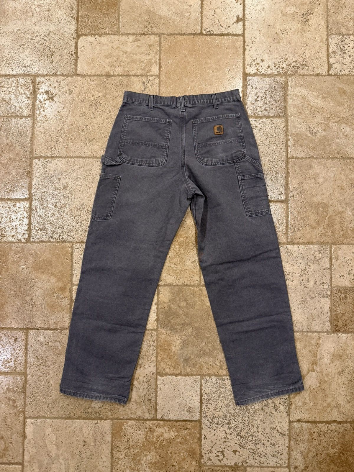 Carhartt Vintage Carhartt Carpenter Double Knees Distress Grey Pants Size US 33 - 12 Thumbnail