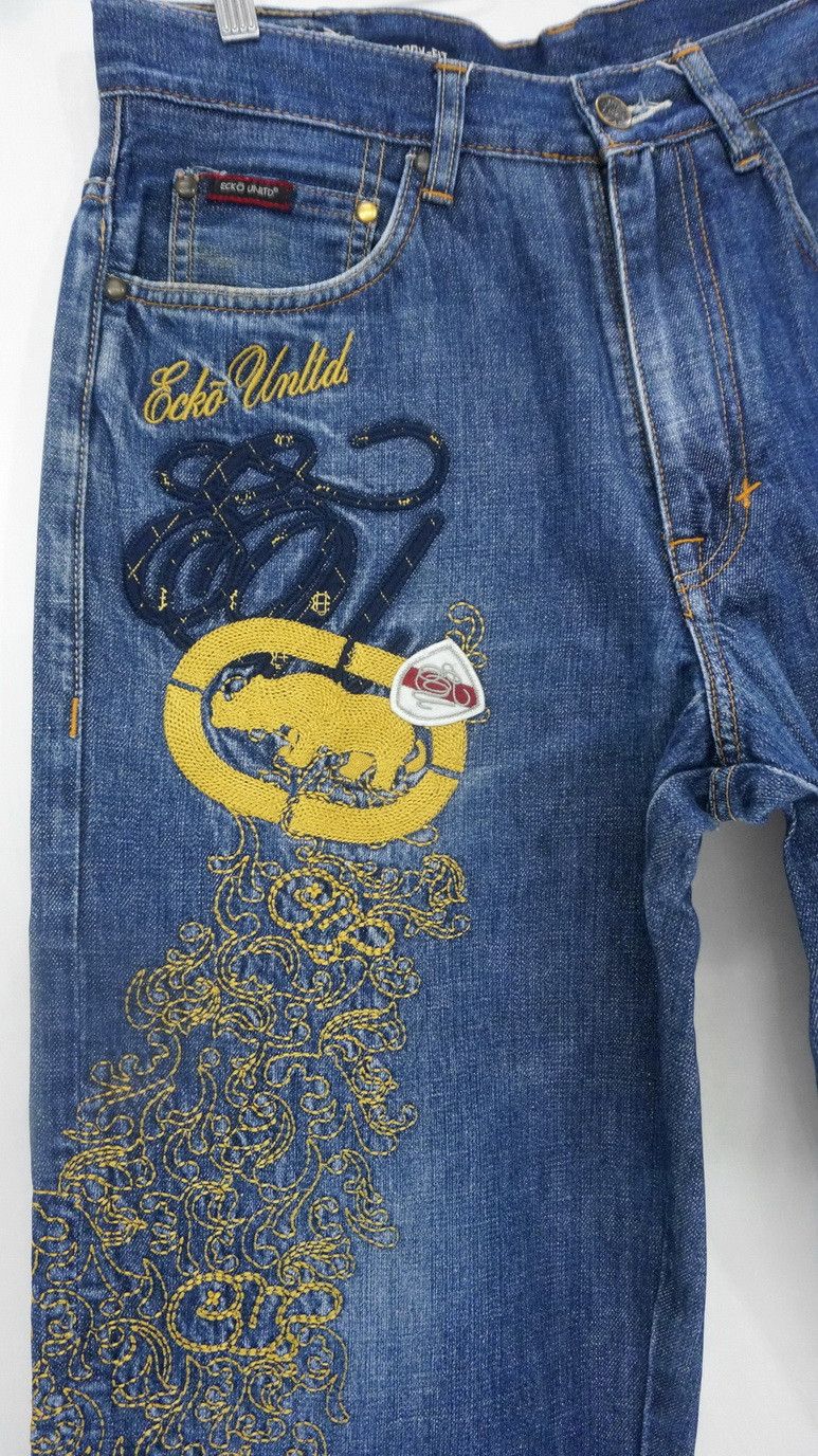 Ecko Unltd. ECKO Unlimited Classic Embroidered Vintage Baggy Jeans Size US 32 / EU 48 - 3 Thumbnail