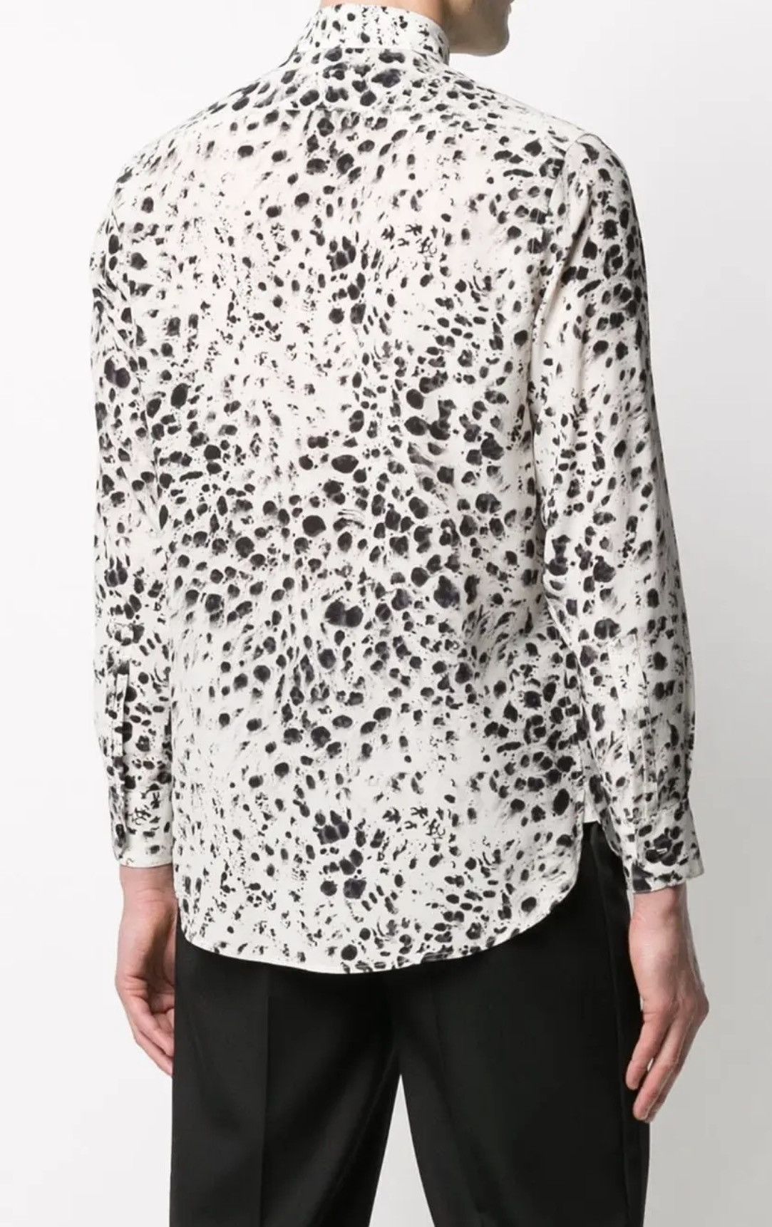Saint Laurent Paris Snow leopard print silk shirt collar size38 Size US M / EU 48-50 / 2 - 2 Thumbnail