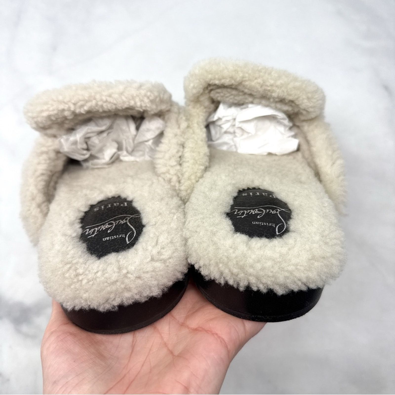 Christian Louboutin Christian Louboutin Leather Sherpa Flat Smoking Loafer Shoes Size US 9 / EU 42 - 4 Thumbnail
