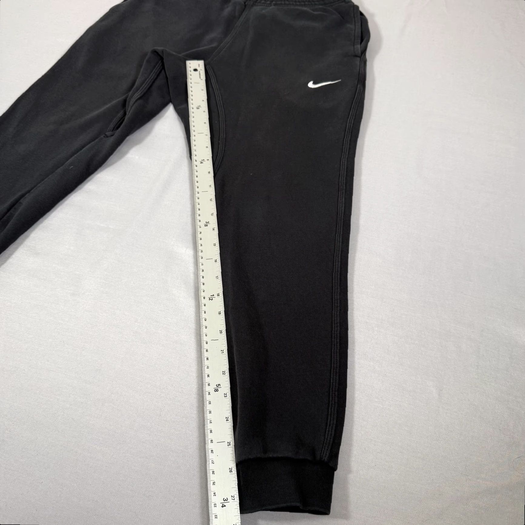 Nike Nike Mens Jogger Pants Black Club Khaki Fleece Sweatpants Drawstring Medium Size US 31 - 4 Thumbnail